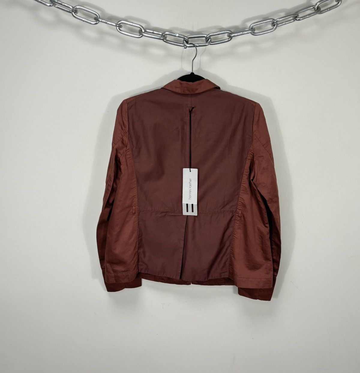 hannes roether Hannes Roether NEW Rust Cotton Linen Luxury Blazer Jacket Size M / US 6-8 / IT 42-44 - 3 Thumbnail