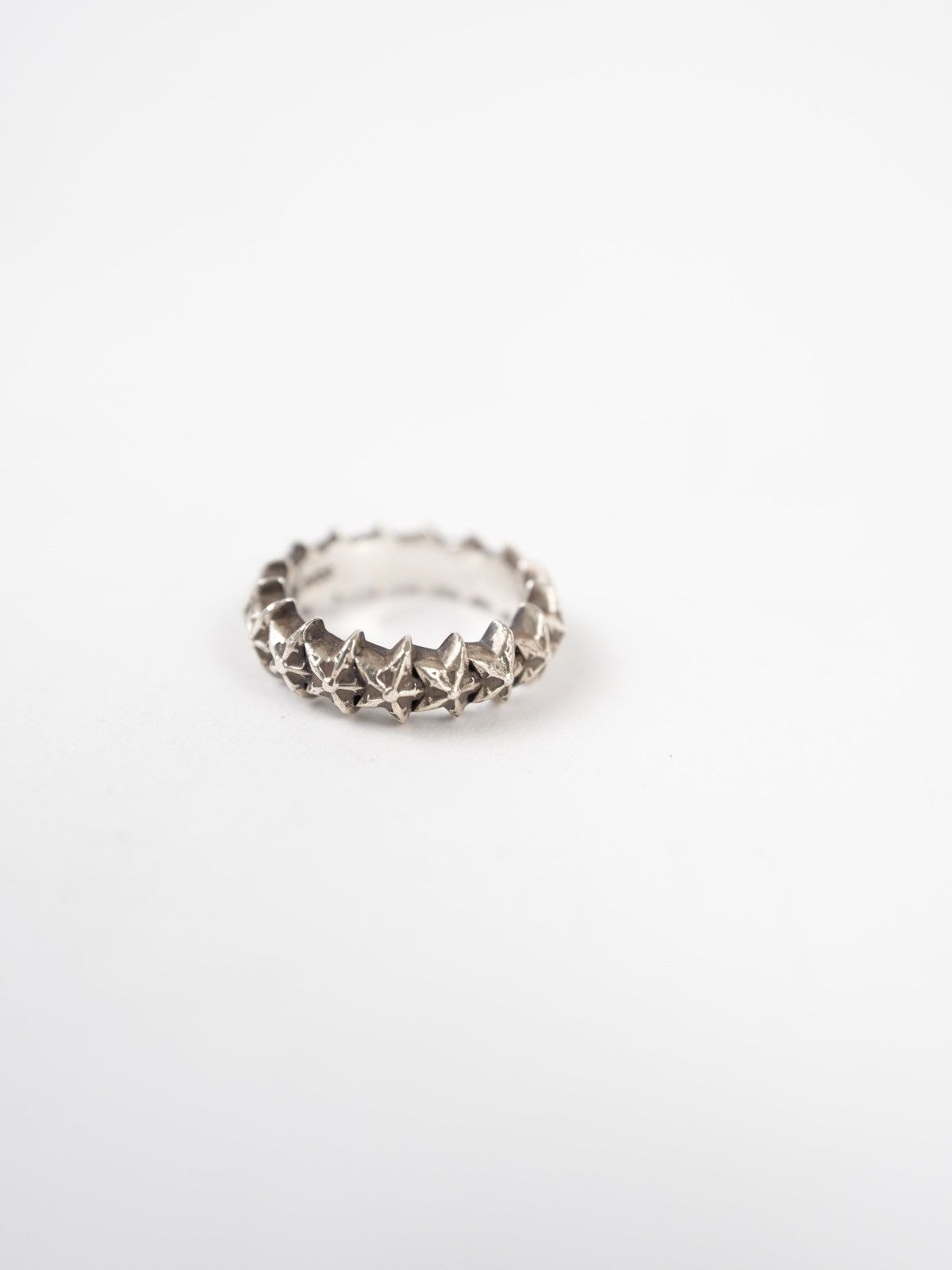 image of Chrome Hearts Tiny 5 Point Star Band Ring in Silver, Men's