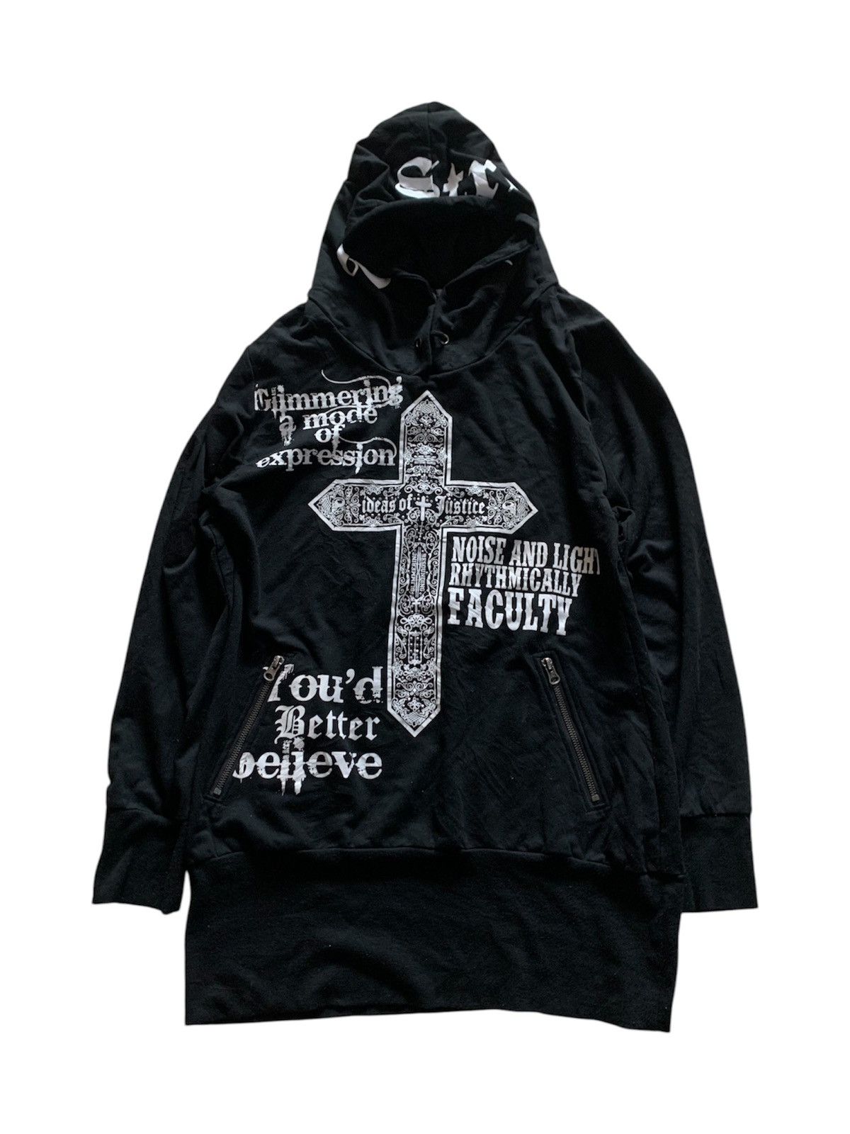 If Six Was Nine × Japanese Brand × Le Grande Bleu (L.G.B.) Dig deep crosses poem hoodie Size US M / EU 48-50 / 2 - 1 Thumbnail