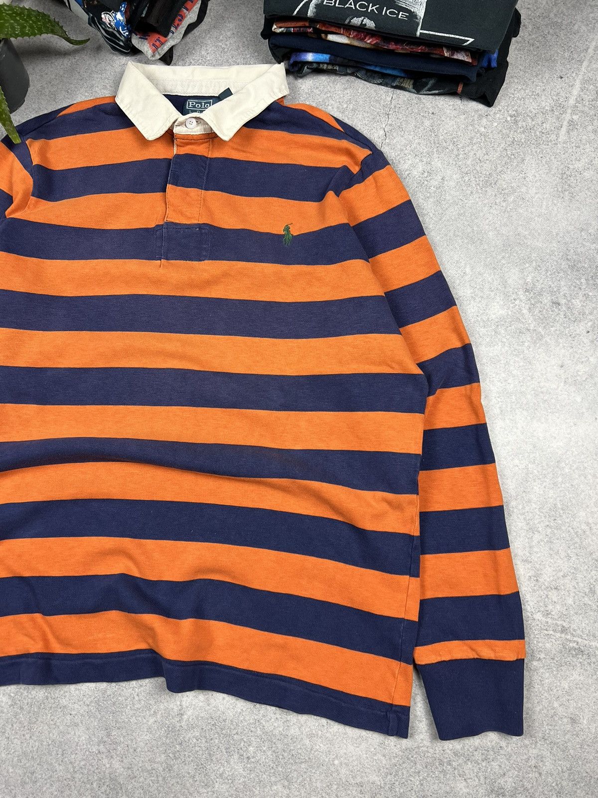 Polo Ralph Lauren × Ralph Lauren × Vintage Vintage Polo Ralph Lauren Rugby Stripped Y2K Longsleeve Size US XL / EU 56 / 4 - 3 Thumbnail