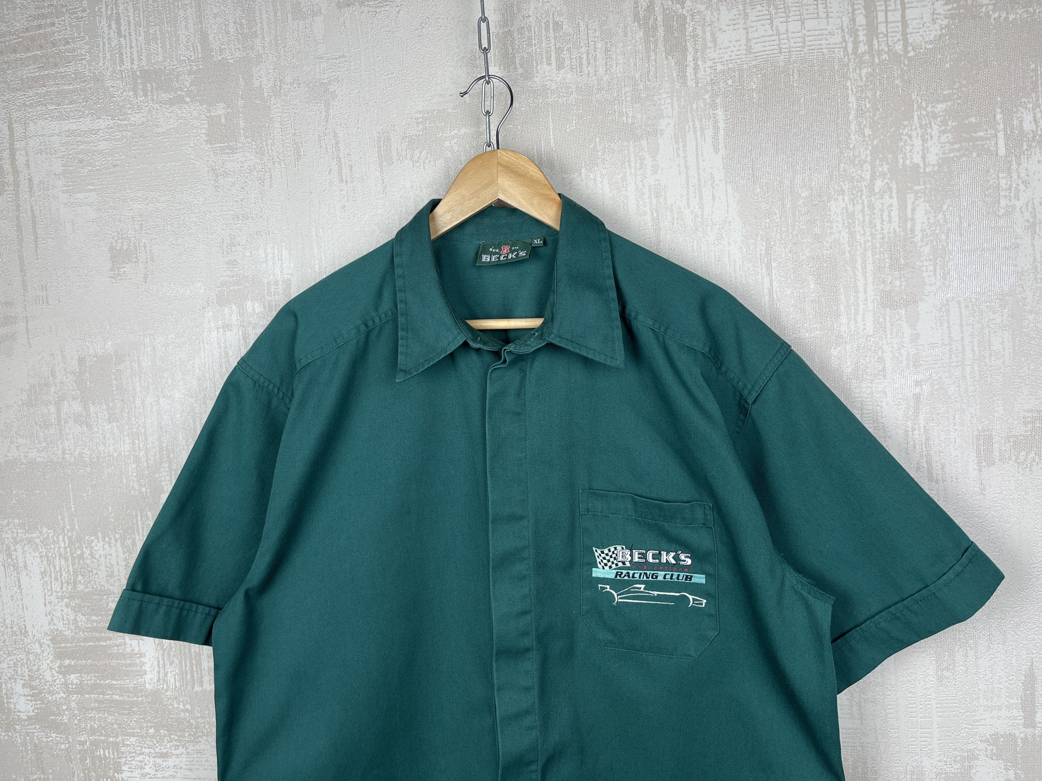Formula 1 Vintage Beck's Racing Club Formula Uno F1 Short Sleeve Shirt Size US XL / EU 56 / 4 - 8 Thumbnail