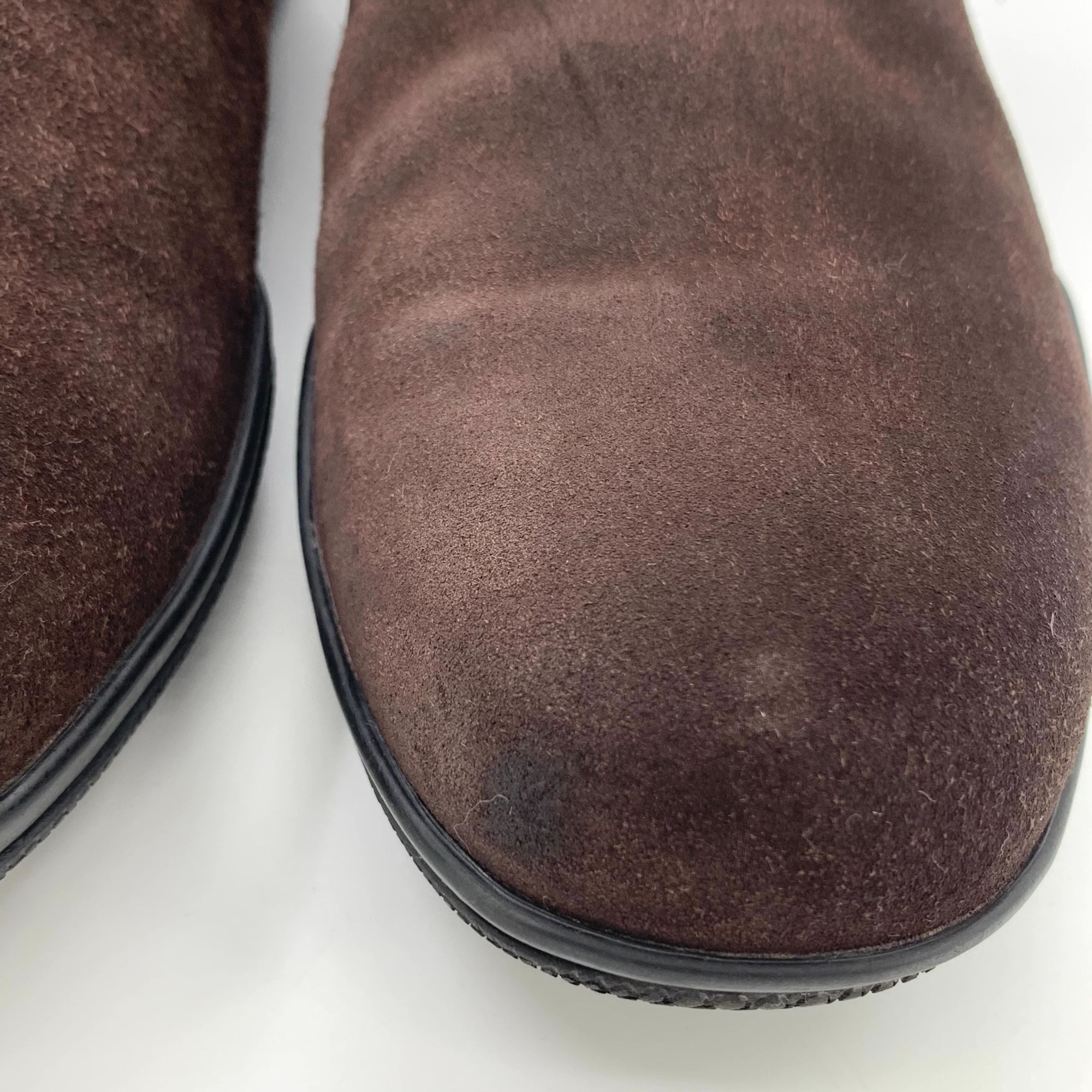 Prada Prada Burgundy Suede Ankle Boots (Size 39) Size US 9 / IT 39 - 4 Thumbnail