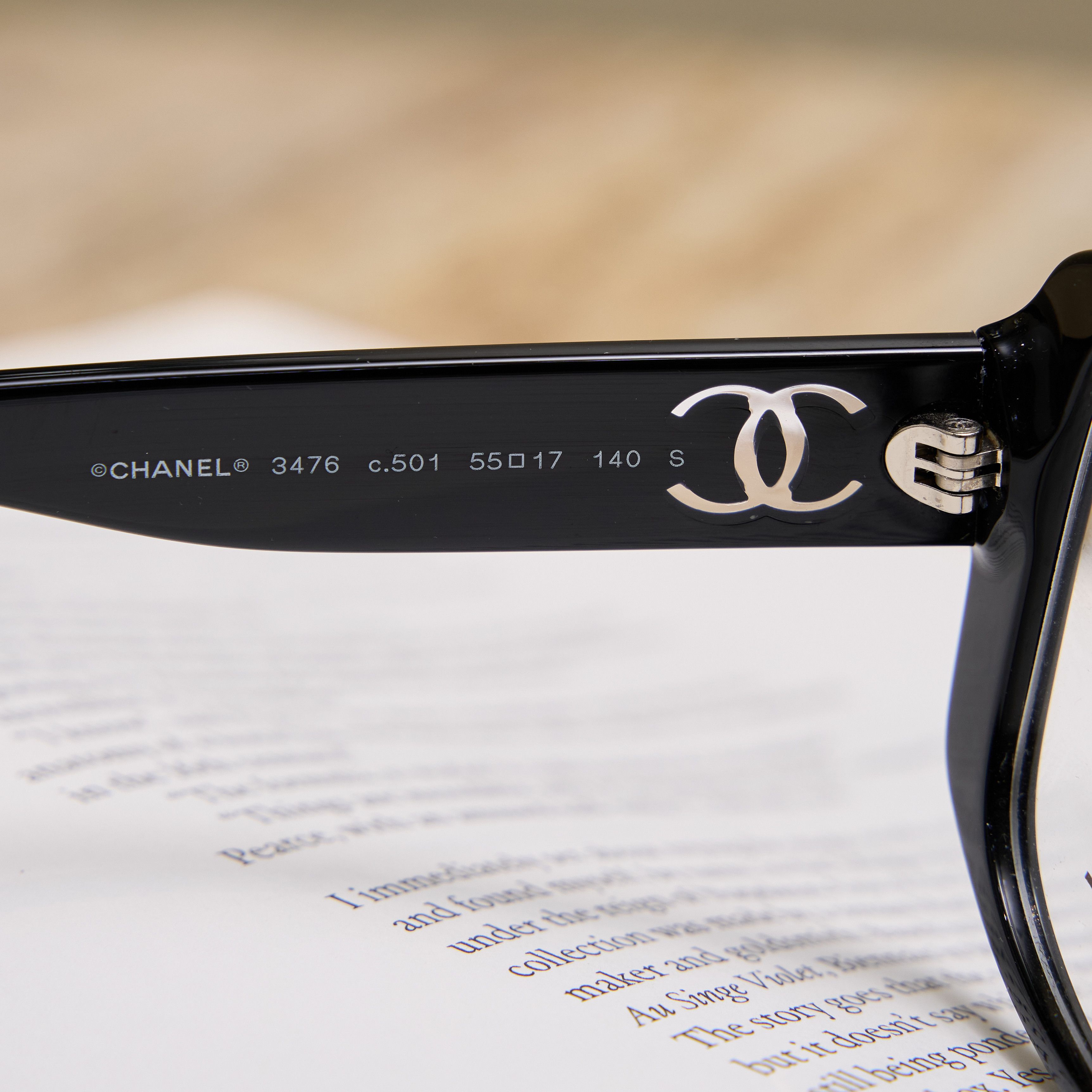 Chanel CHANEL 0CH3476 C501 Glasses BLACK Size ONE SIZE - 5 Thumbnail