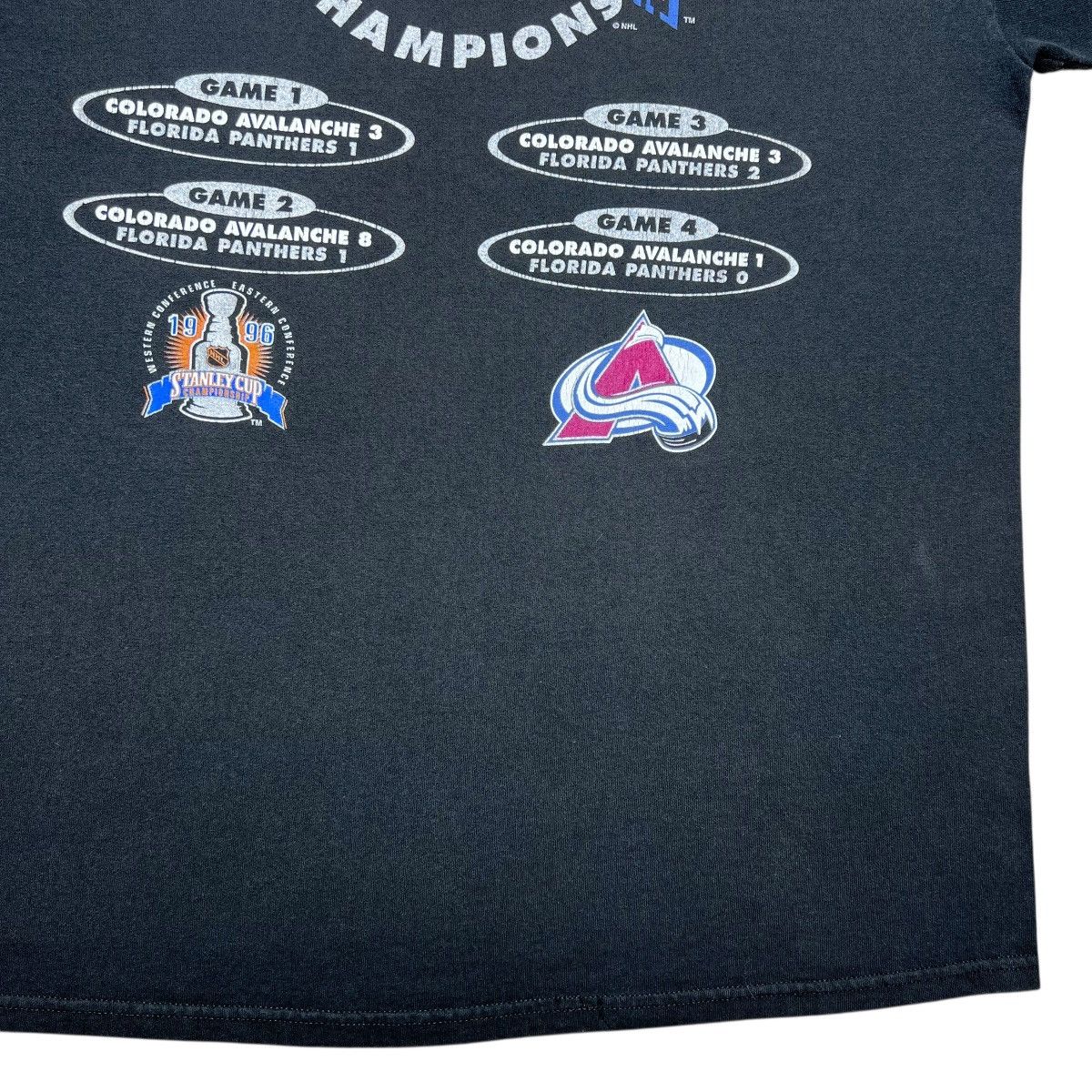 NHL 96 NHL Colorado Avalanche Stanley Cup Champions Graphic Tee Size US XL / EU 56 / 4 - 13 Thumbnail