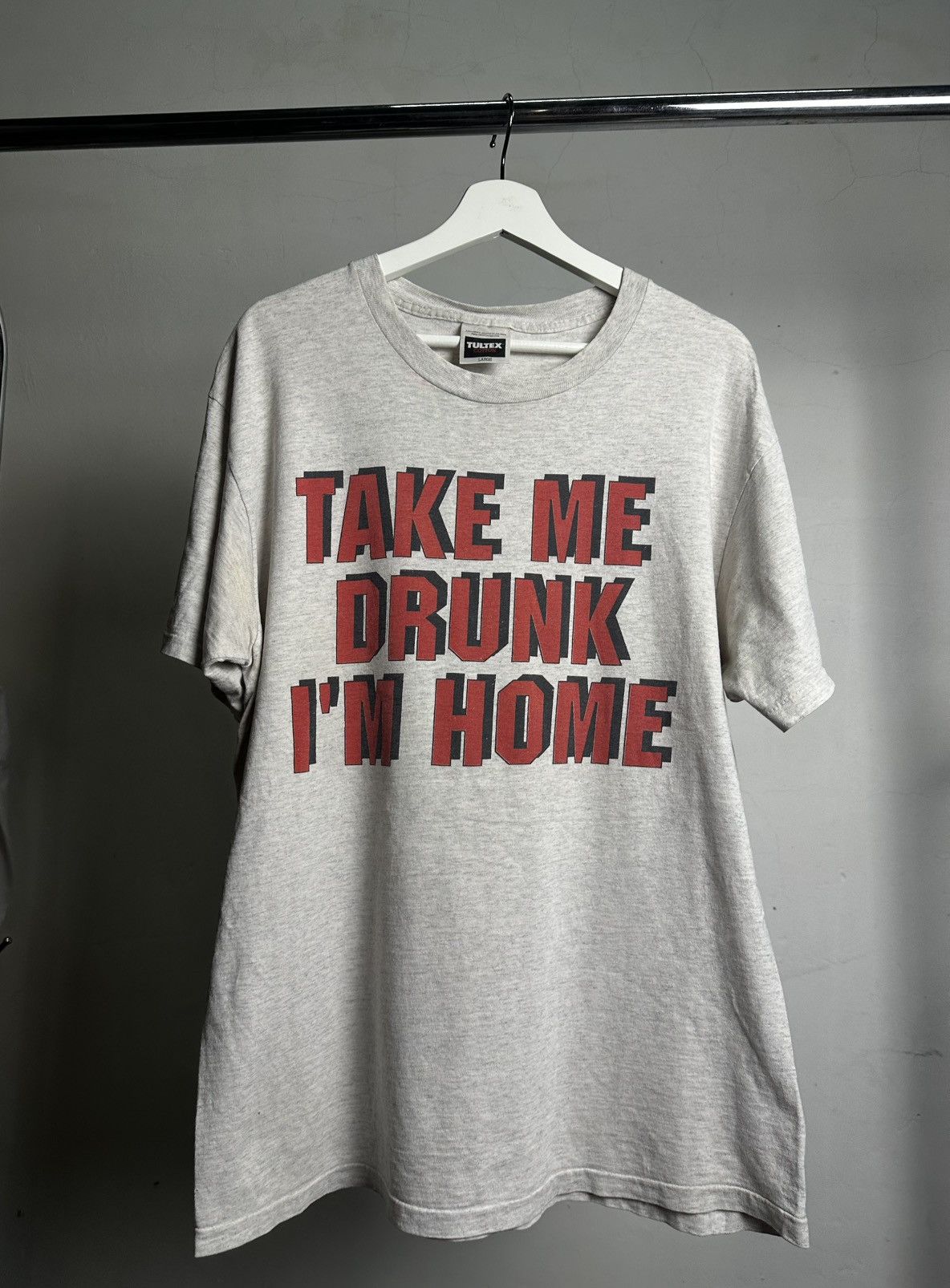 Tultex Vintage Take Me Drunk Wording Statement Tshirt Size US L / EU 52-54 / 3 - 1 Thumbnail
