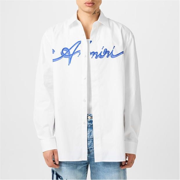 Amiri AMIRI Logo Wave Shirt Size US M / EU 48-50 / 2 - 2 Thumbnail