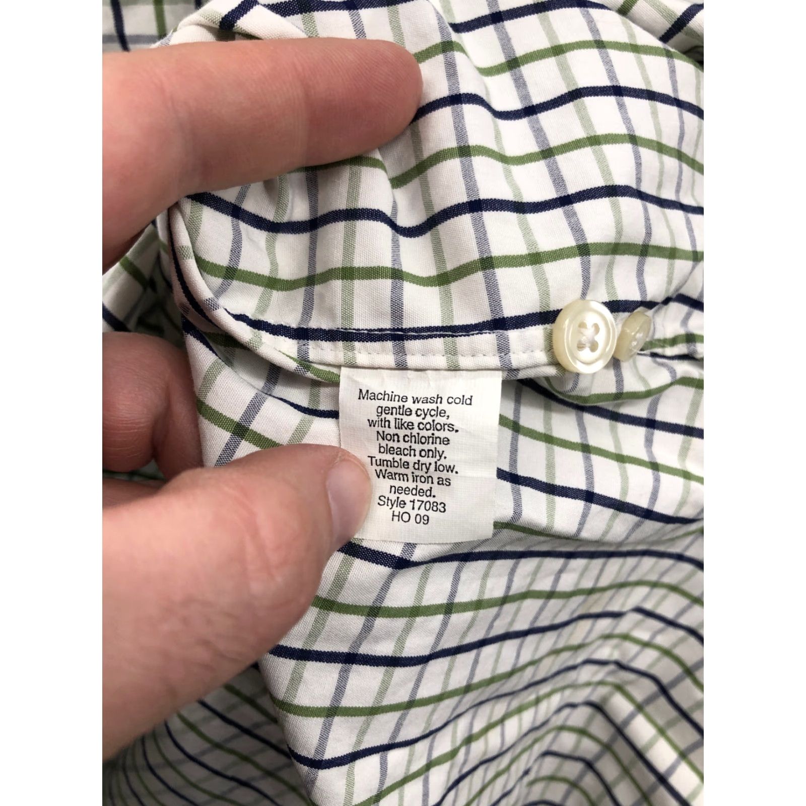 J.Crew J.Crew Shirt L Mens White Striped Long Sleeve Spread Collar Shirt Size US L / EU 52-54 / 3 - 7 Thumbnail