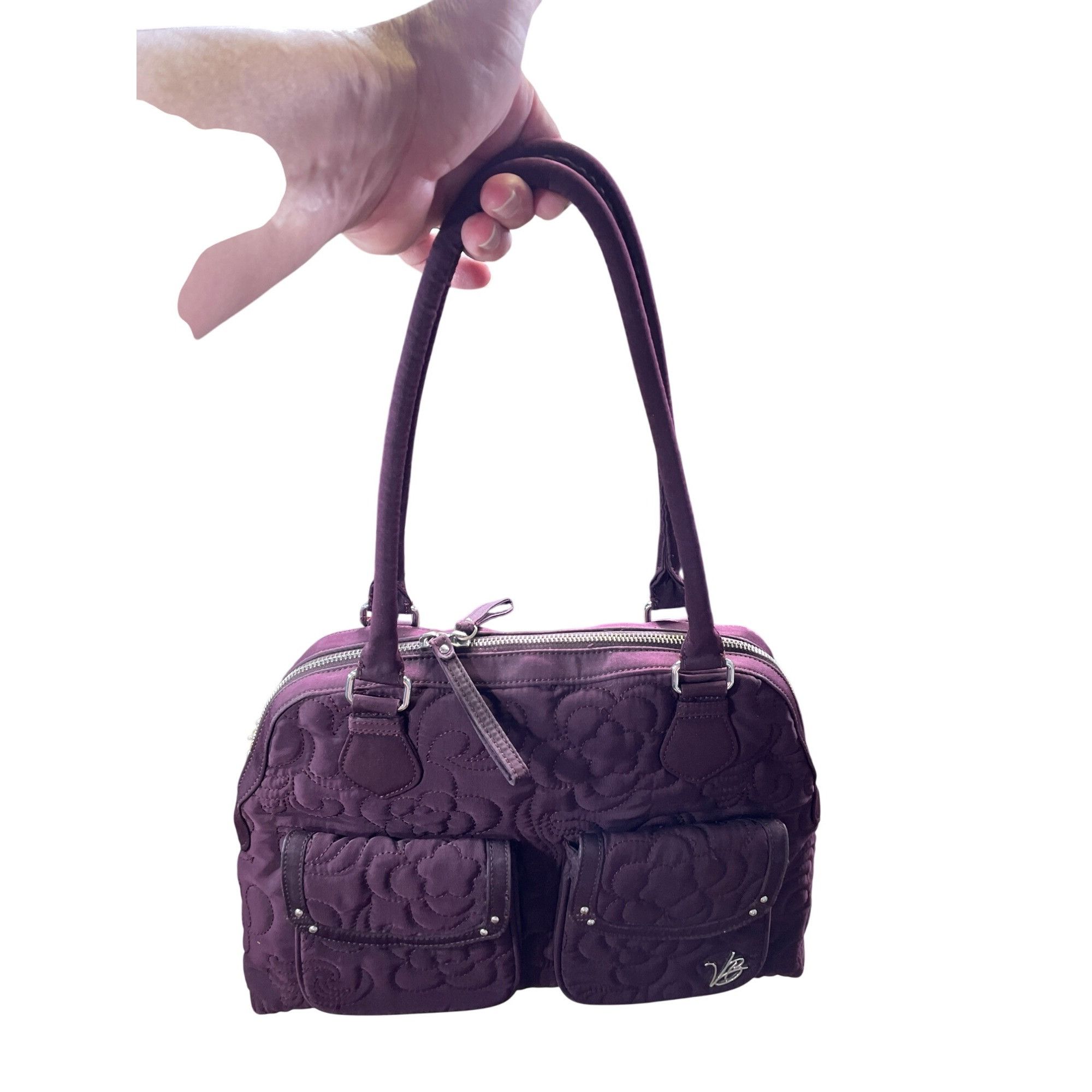 Vera Bradley Vera Bradley Womens Purple Quilted Medium Shoulder handbag m Size ONE SIZE - 23 Thumbnail