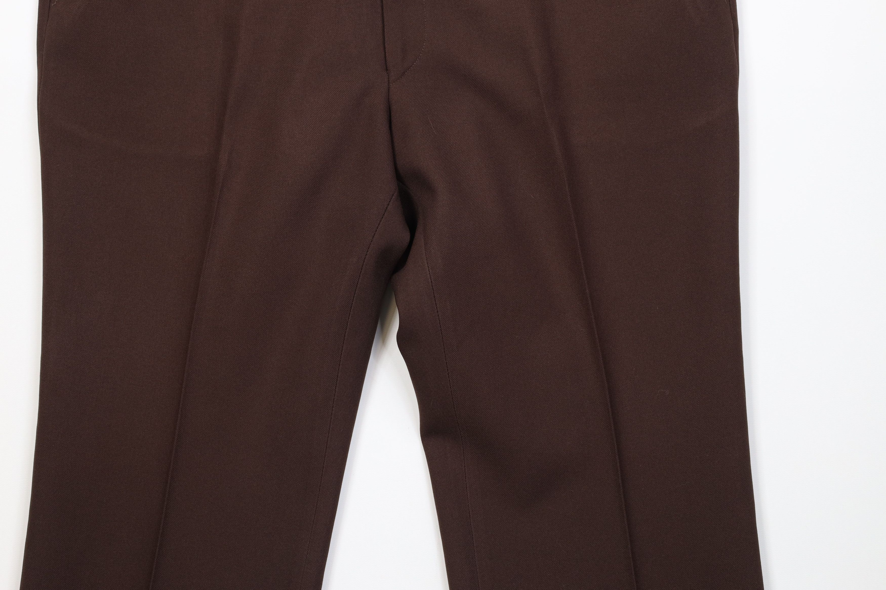 Vintage Vintage 70s 2 Piece Knit Suit Wedding Brown Size 48R - 13 Thumbnail
