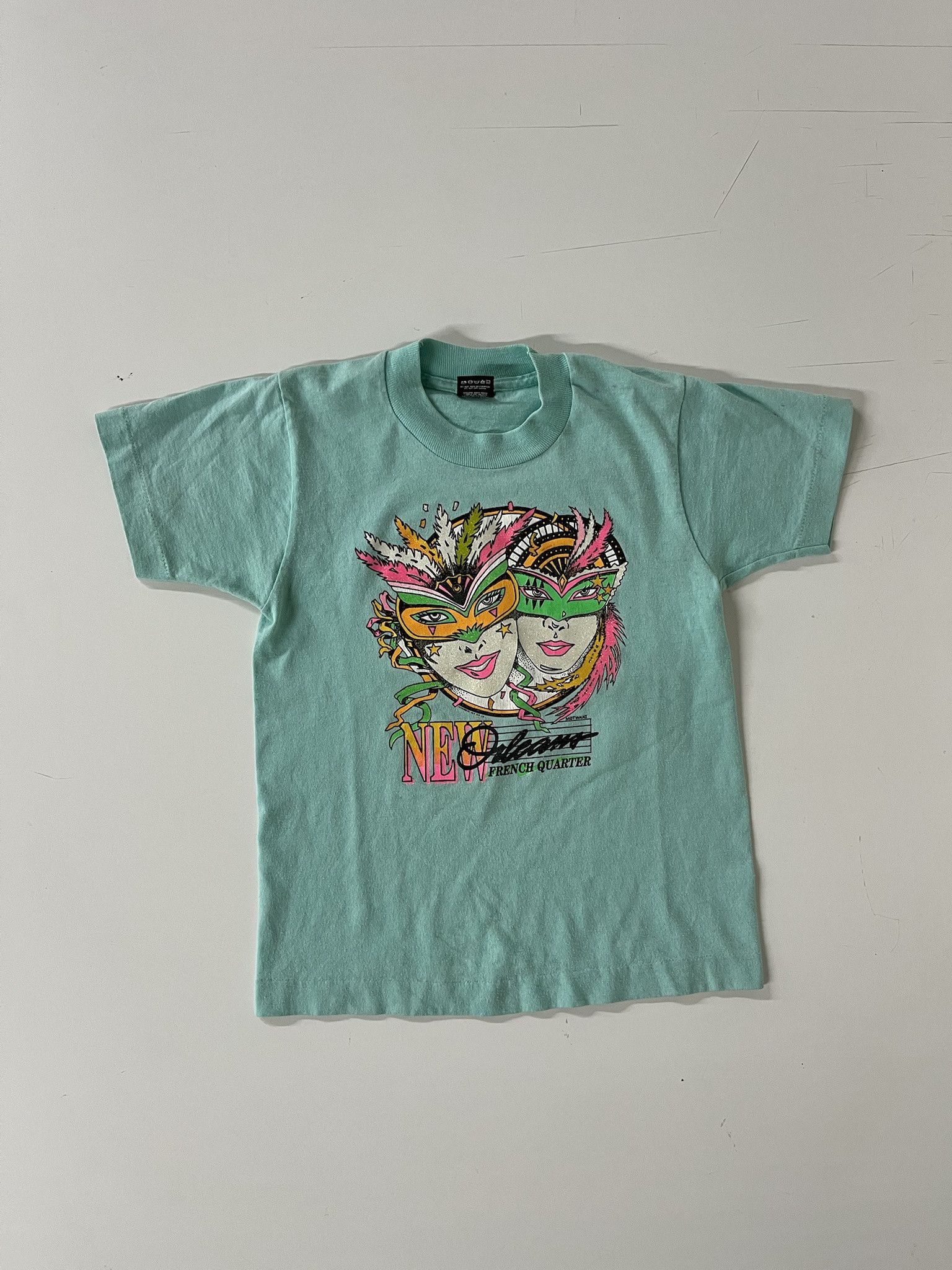 Vintage Vitnage 90s New Orleans Glitter Baby Tee Size XS (10-12) Size US XS / EU 42 / 0 - 1 Thumbnail