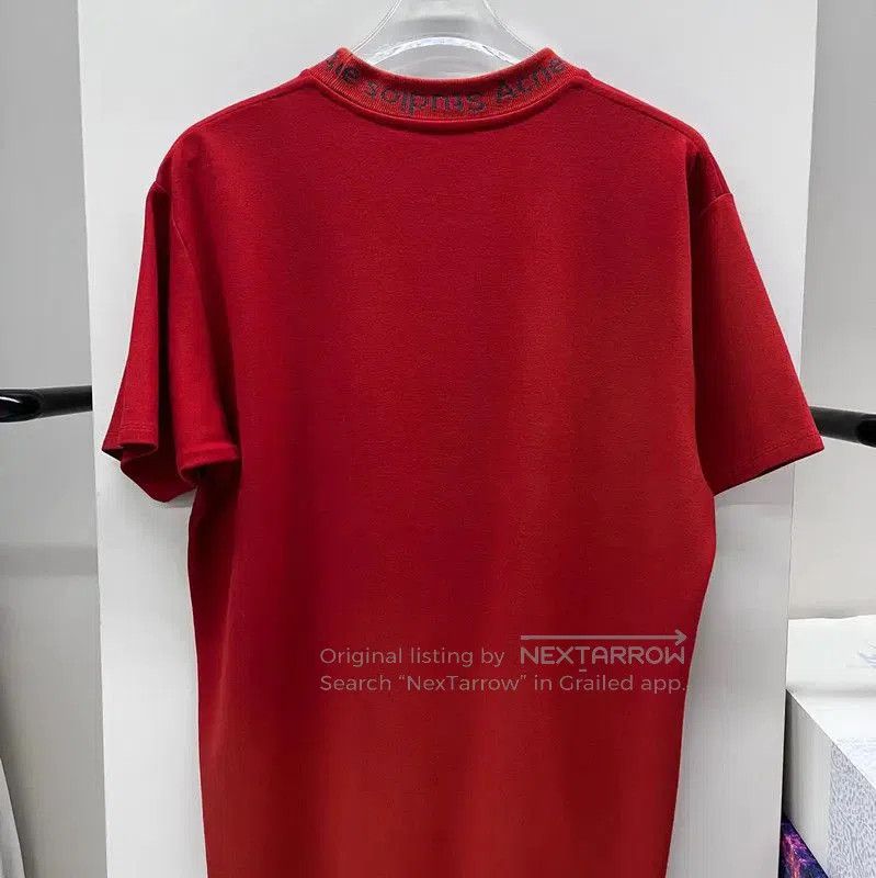 Acne Studios Acne Studios Red Men's T-Shirt. Size US M / EU 48-50 / 2 - 2 Thumbnail