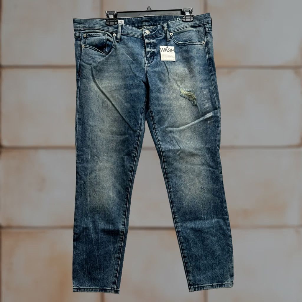 Gap GAP 1969 Always Skinny Jeans Women Slim Distressed Low Rise 32 Regular 28in Blue Denim Size 24" / US 00 / IT 34 - 1 Thumbnail