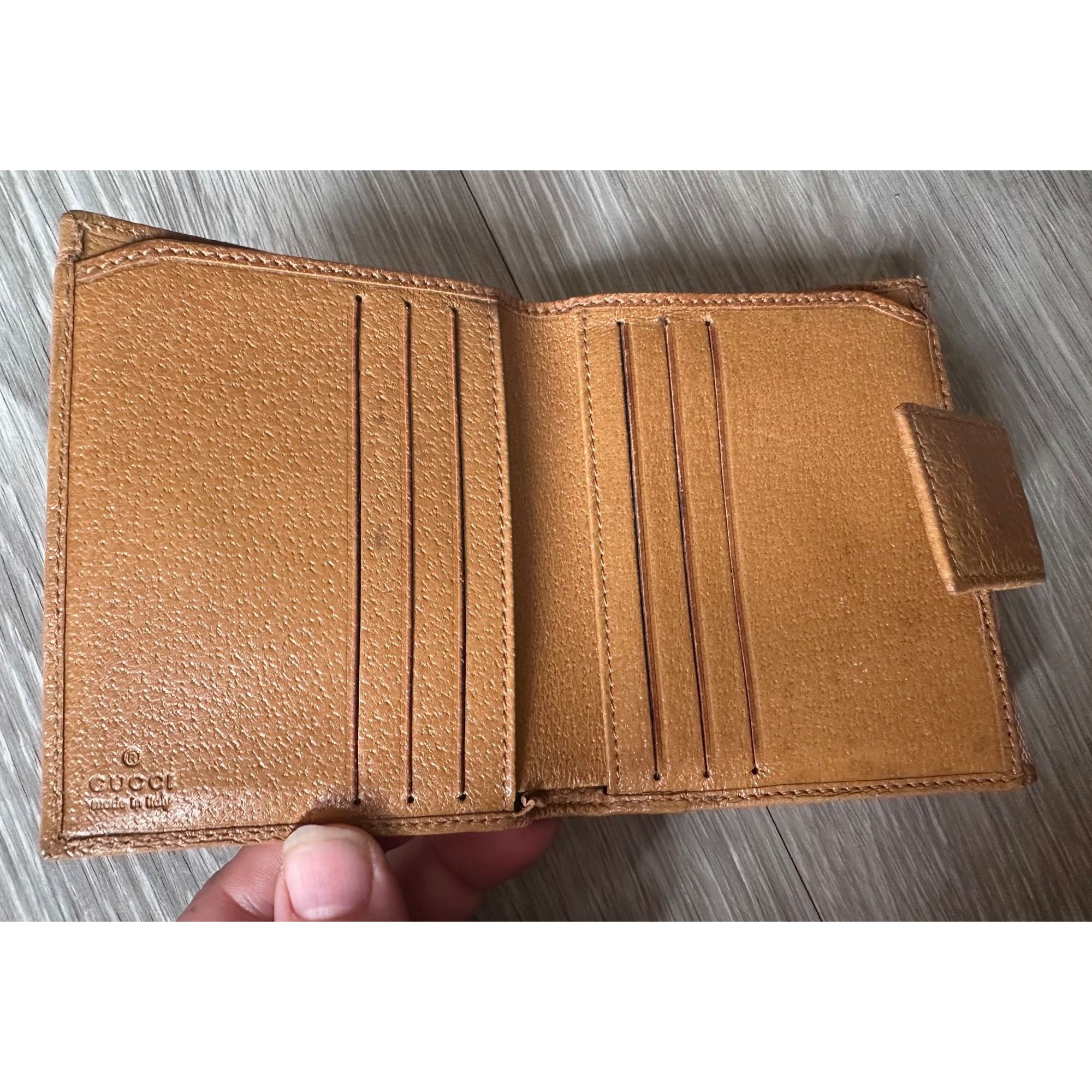 Gucci Gucci Pink GG Canvas & Leather Short Bifold Wallet w Coin P Size ONE SIZE - 10 Thumbnail