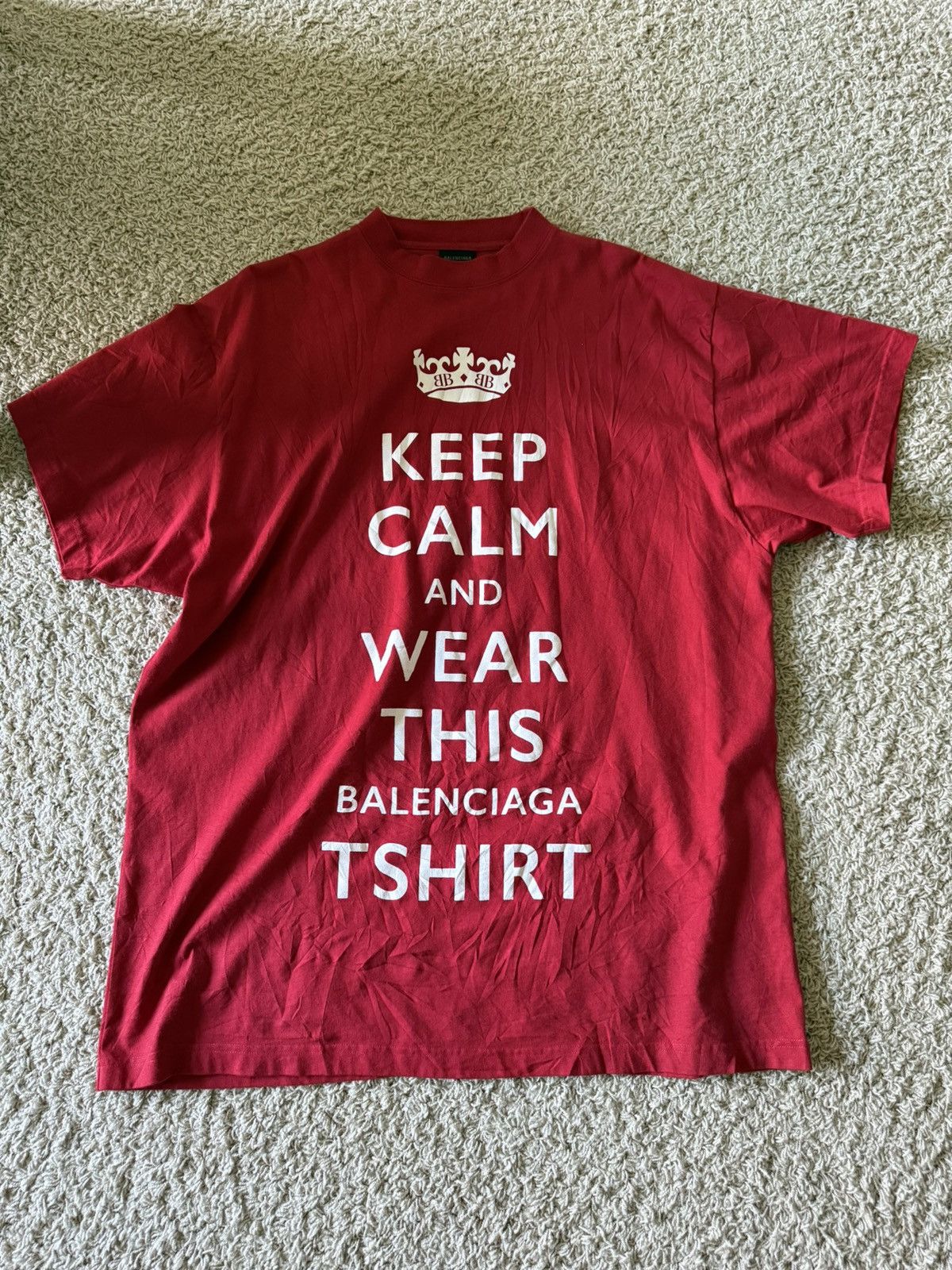 Balenciaga T Shirt Burgundy | Grailed