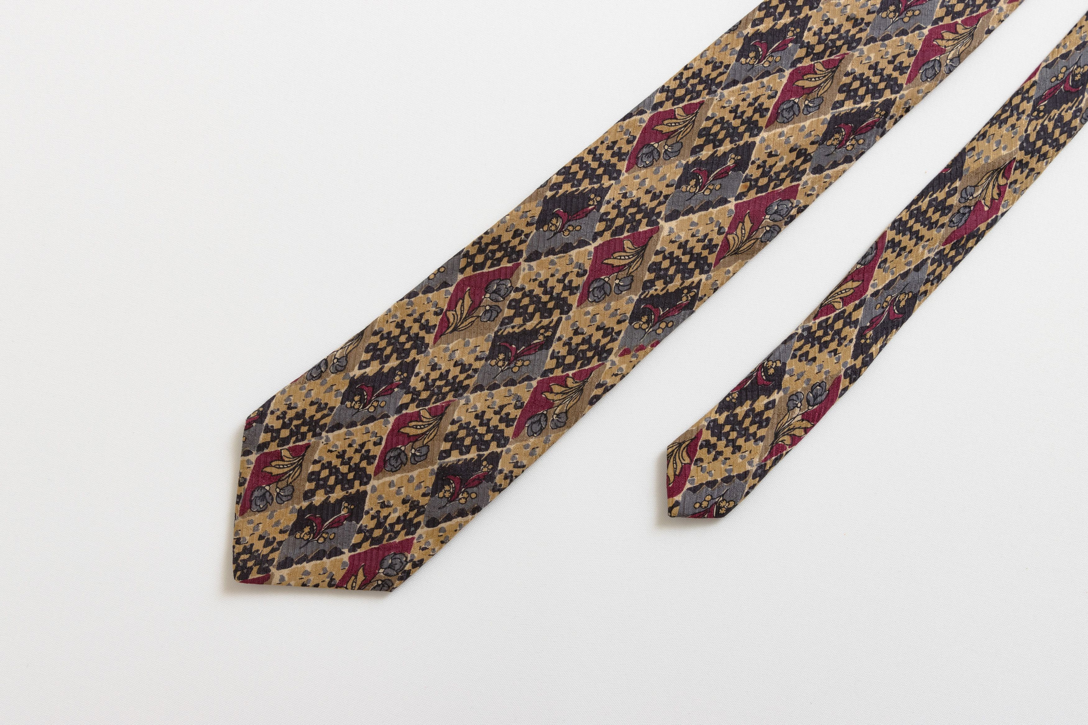 Boglioli Bolgheri made in Italy Tie abstract pattern silk necktie 020 Size ONE SIZE - 1 Thumbnail