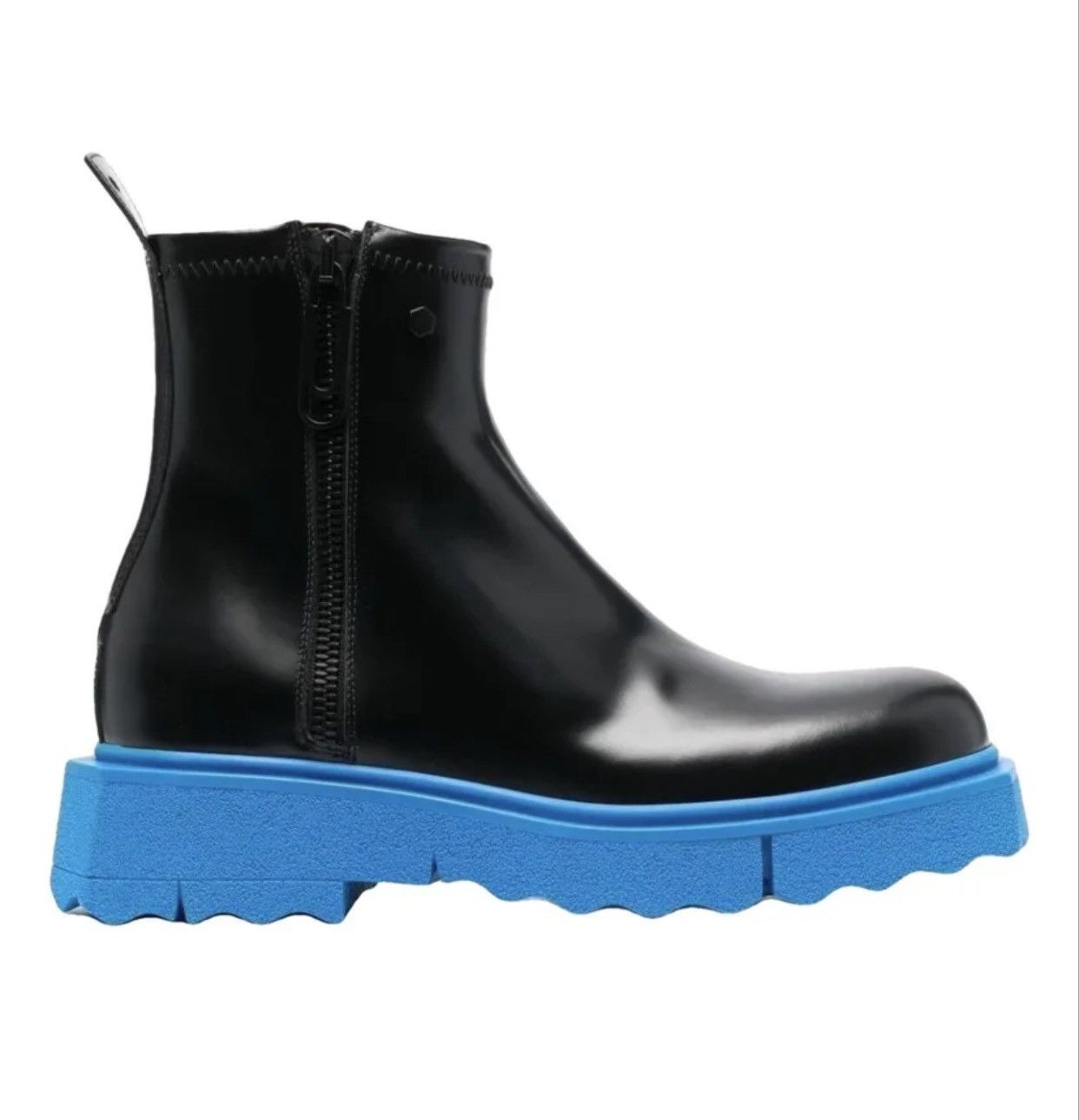 Off-White Off-White Leather Ankle rubber sole (blue) boots Size US 8 / EU 41 - 10 Thumbnail