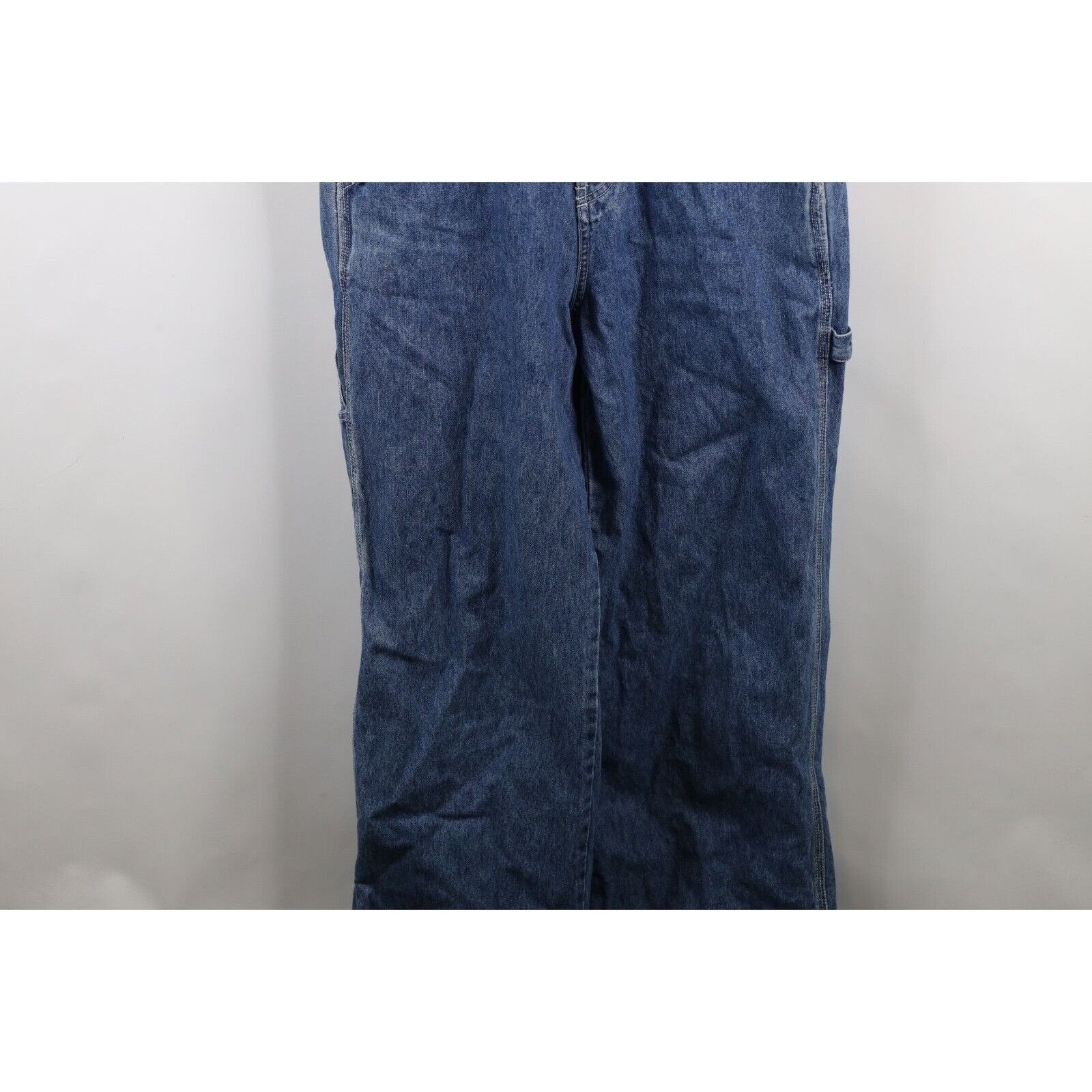Calvin Klein × Vintage Vintage 90s Calvin Klein Faded Spell Out Wide Leg Overalls Size US 36 / EU 52 - 4 Thumbnail