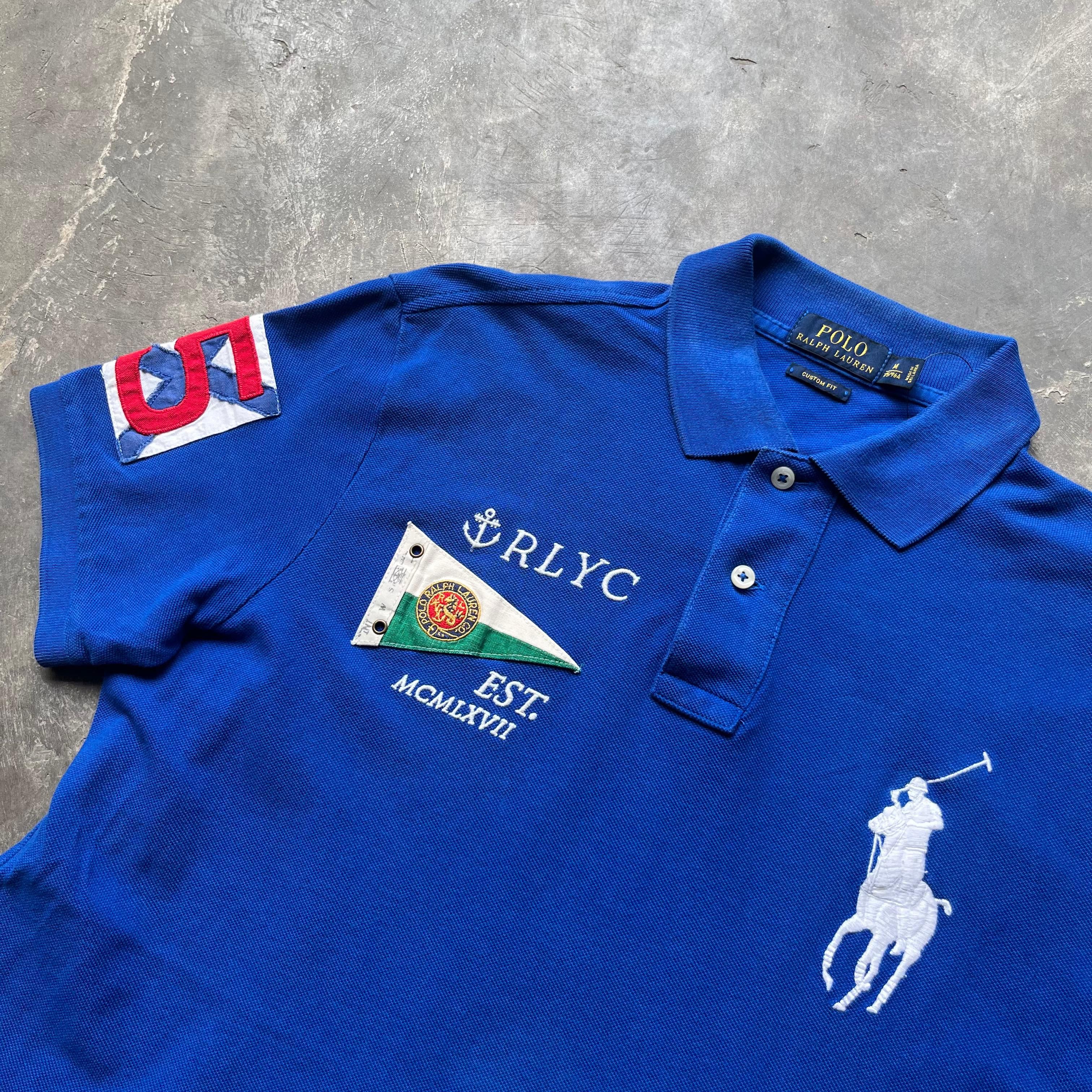 Polo Ralph Lauren 💥Polo Ralph Lauren Embroidered Big Pony Rugby Shirt Size US M / EU 48-50 / 2 - 3 Thumbnail