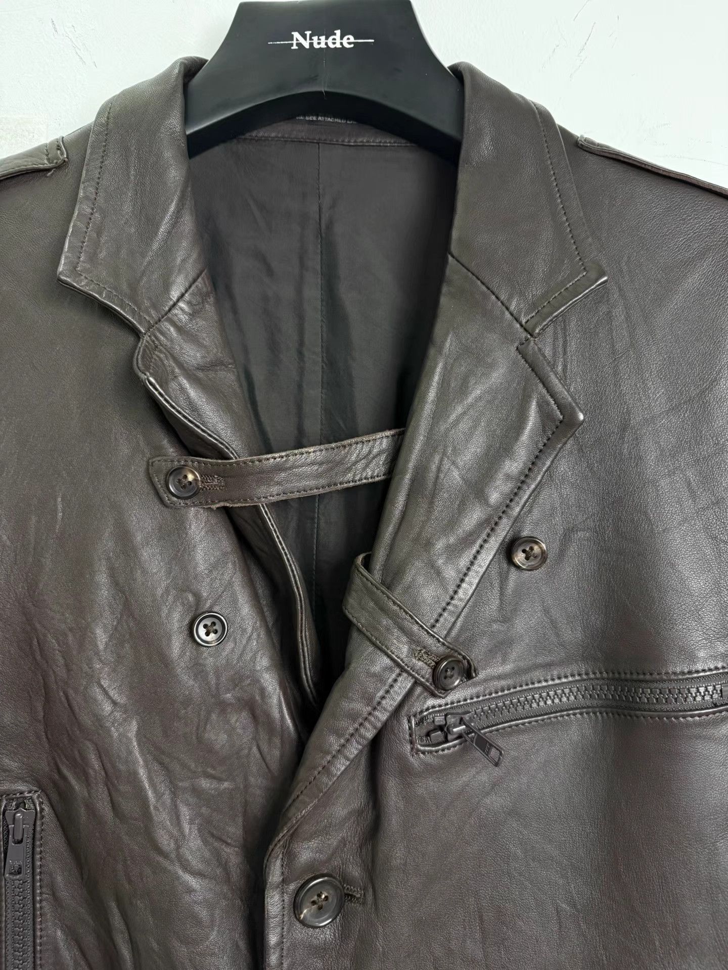 Yohji Yamamoto Yohji Yamamoto Brown Sheepskin Trench K20 Size US XL / EU 56 / 4 - 5 Thumbnail