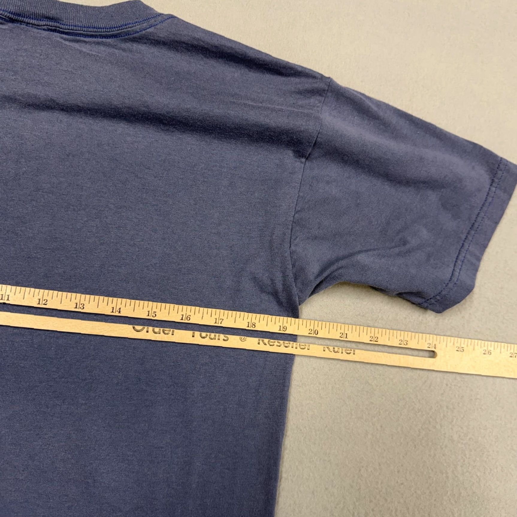 Fruit Of The Loom VINTAGE Fruit Of The Loom Shirt Mens Medium Blue Left Handed Brain Funny 90s Size US M / EU 48-50 / 2 - 7 Thumbnail