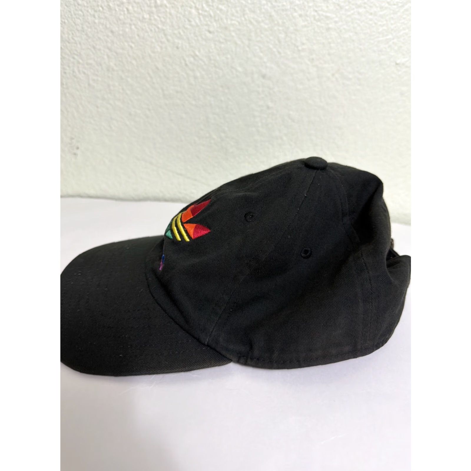 Adidas Adidas Hat Cap Rainbow Trefoil Logo Black Dad Cap OSFM Strapback Love Pride Cap Hat Size ONE SIZE - 6 Thumbnail