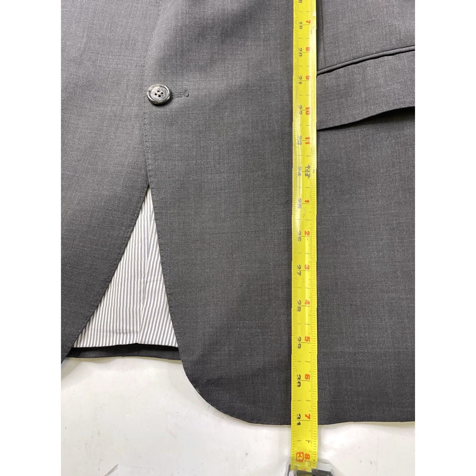Todd Snyder Todd Snyder Blazer Jacket Mens 42R Wool Blend Mayfair Fit Gray Single-Breasted 4-Button Double-Vented Sports Coat Size 42R - 7 Thumbnail