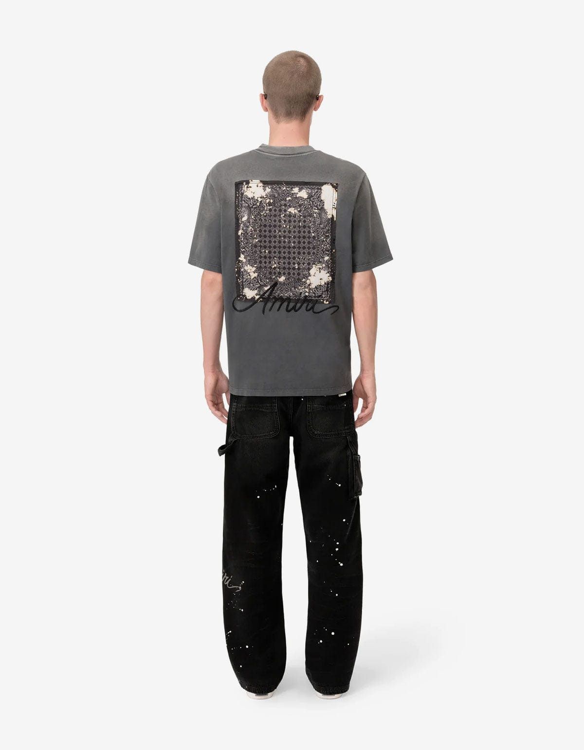 Amiri Amiri Black Bleach Bandana Carpenter Jeans Size US 32 / EU 48 - 4 Thumbnail