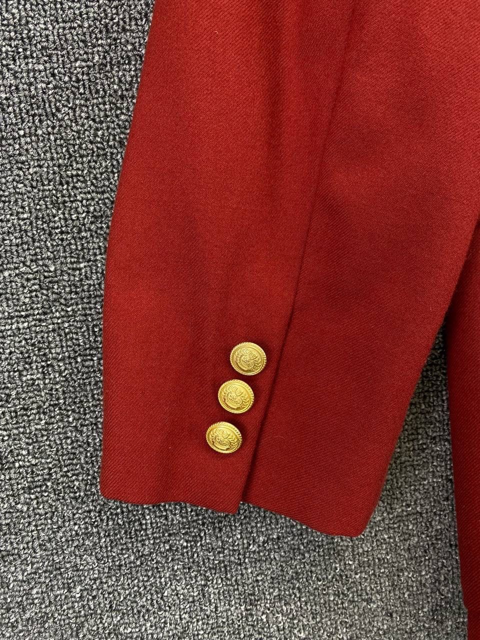 Burberry Vintage Burberry Red Wool Blazer Coat Jacket Size US M / EU 48-50 / 2 - 13 Thumbnail