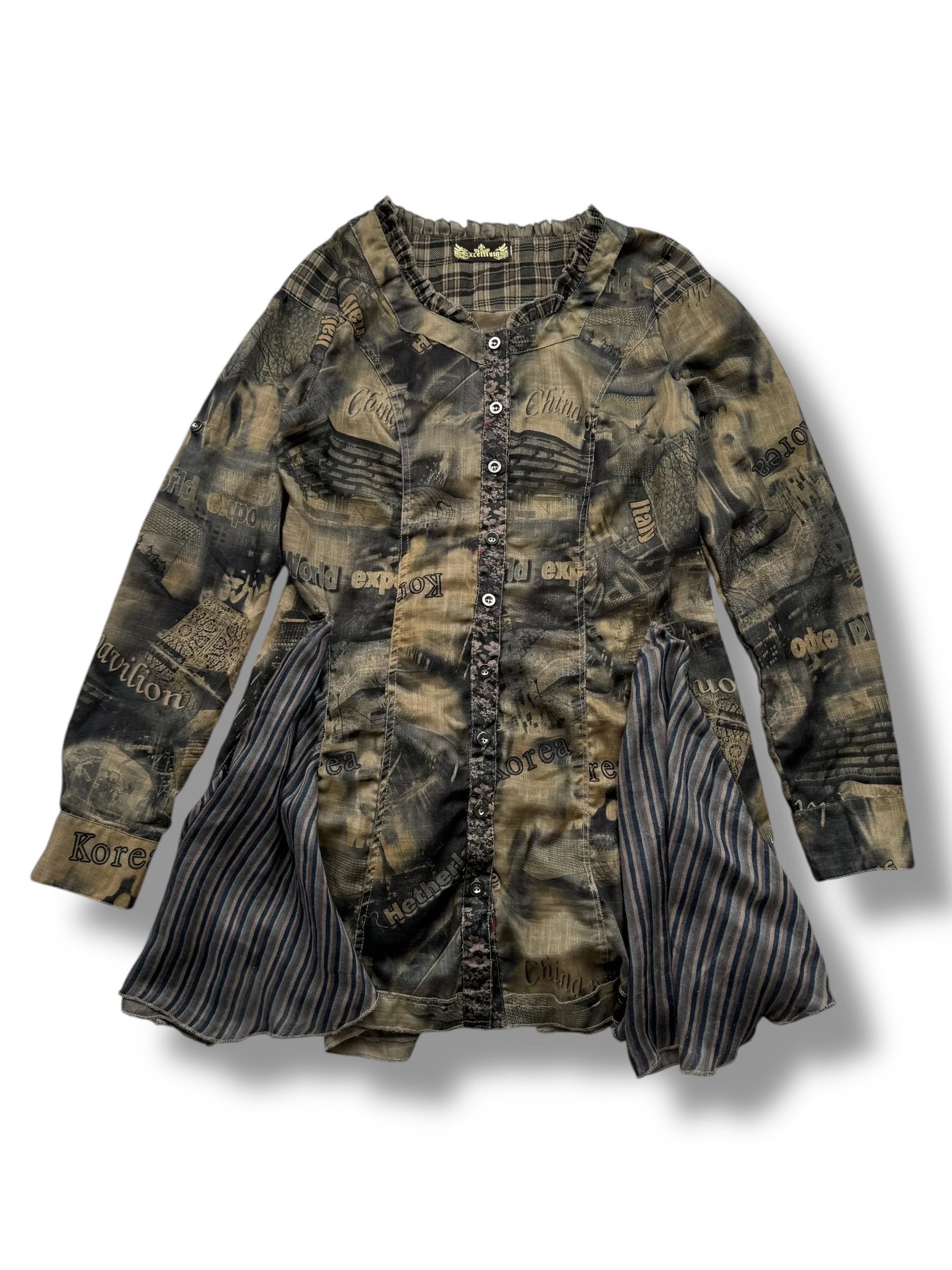 Japanese Brand Y2K Printed Dress With Long Sleeve(V193) Size L / US 10 / IT 46 - 1 Thumbnail