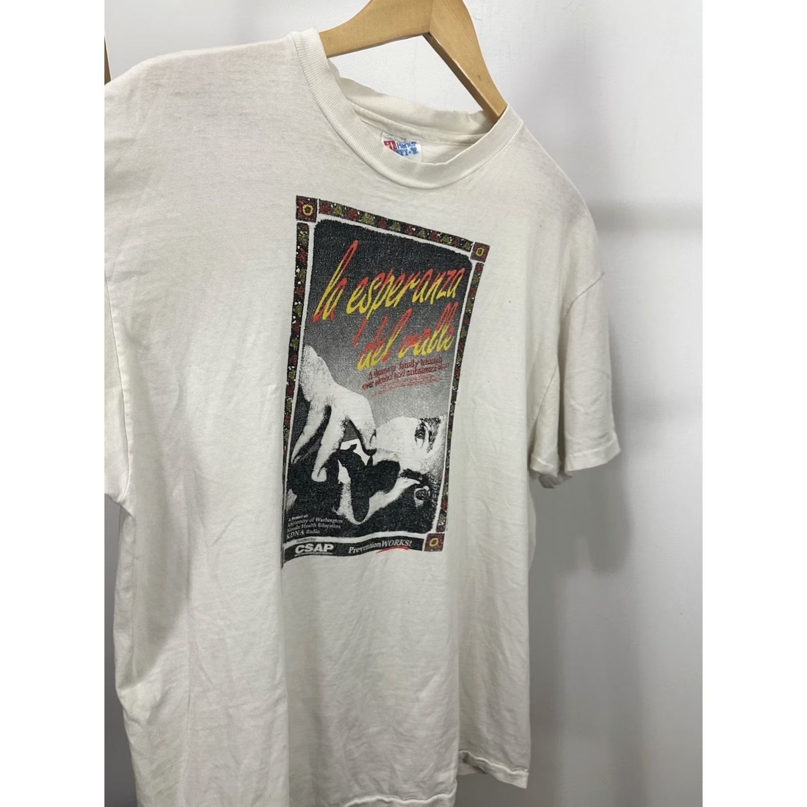 Hanes VTG 90s Hanes T-Shirt White XL Short Sleeve Mens Drug Alcohol Recovery CSAP Drug Addiction sobriety NA NA Alcohol Anonymous Narcotics Anonymous We Size US L / EU 52-54 / 3 - 4 Thumbnail