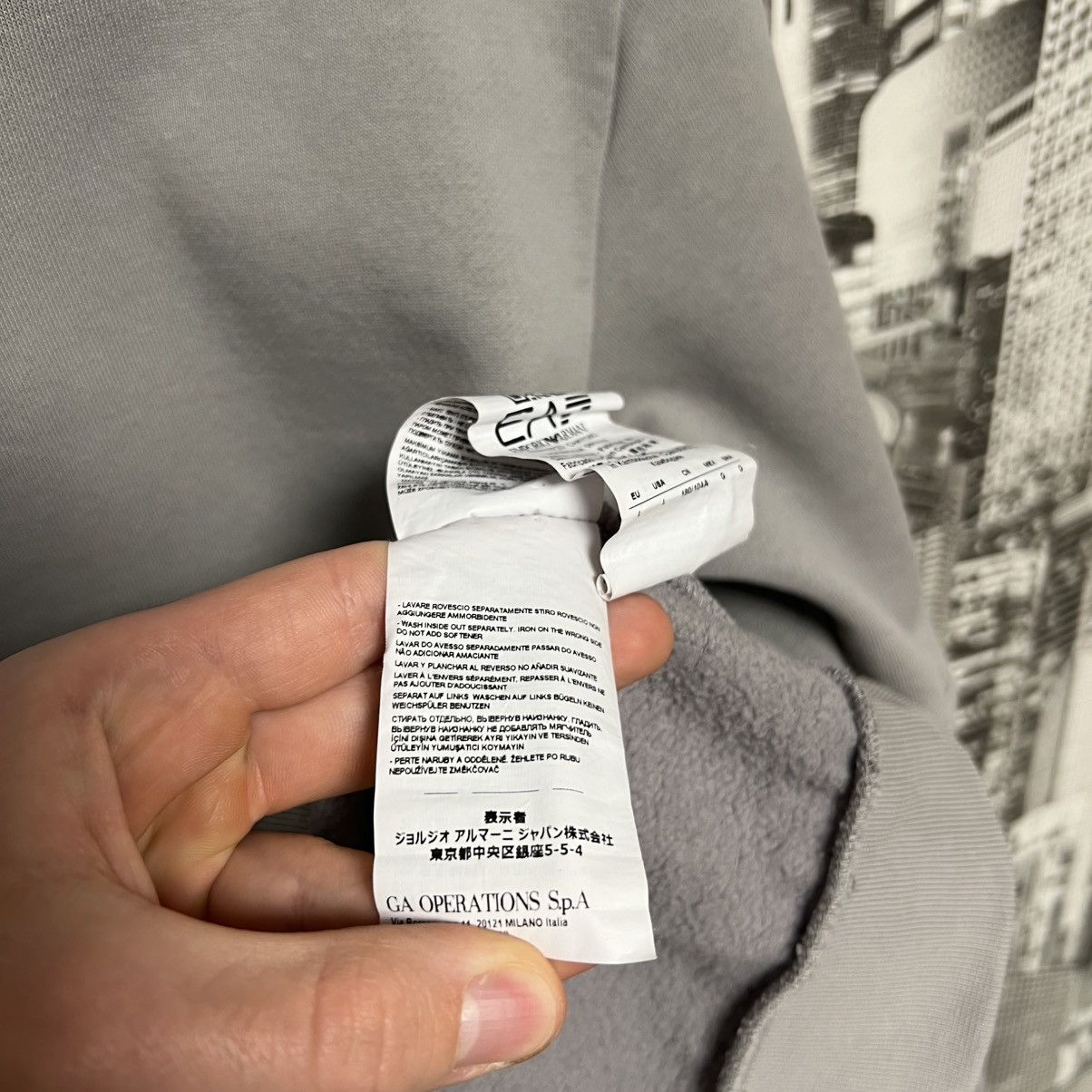 Emporio Armani Emporio Armani Center Logo Jumper Sweatshirt Gray Size L Size US L / EU 52-54 / 3 - 9 Thumbnail