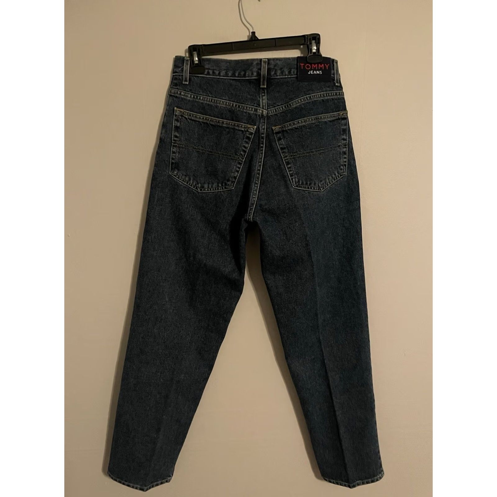 Tommy Hilfiger VINTAGE Tommy Hilfiger Jeans Relaxed Fit Straight Denim Jeans - Men's 31x32 Blue Logo 90s Decade Mens Jeans Size US 31 - 4 Thumbnail