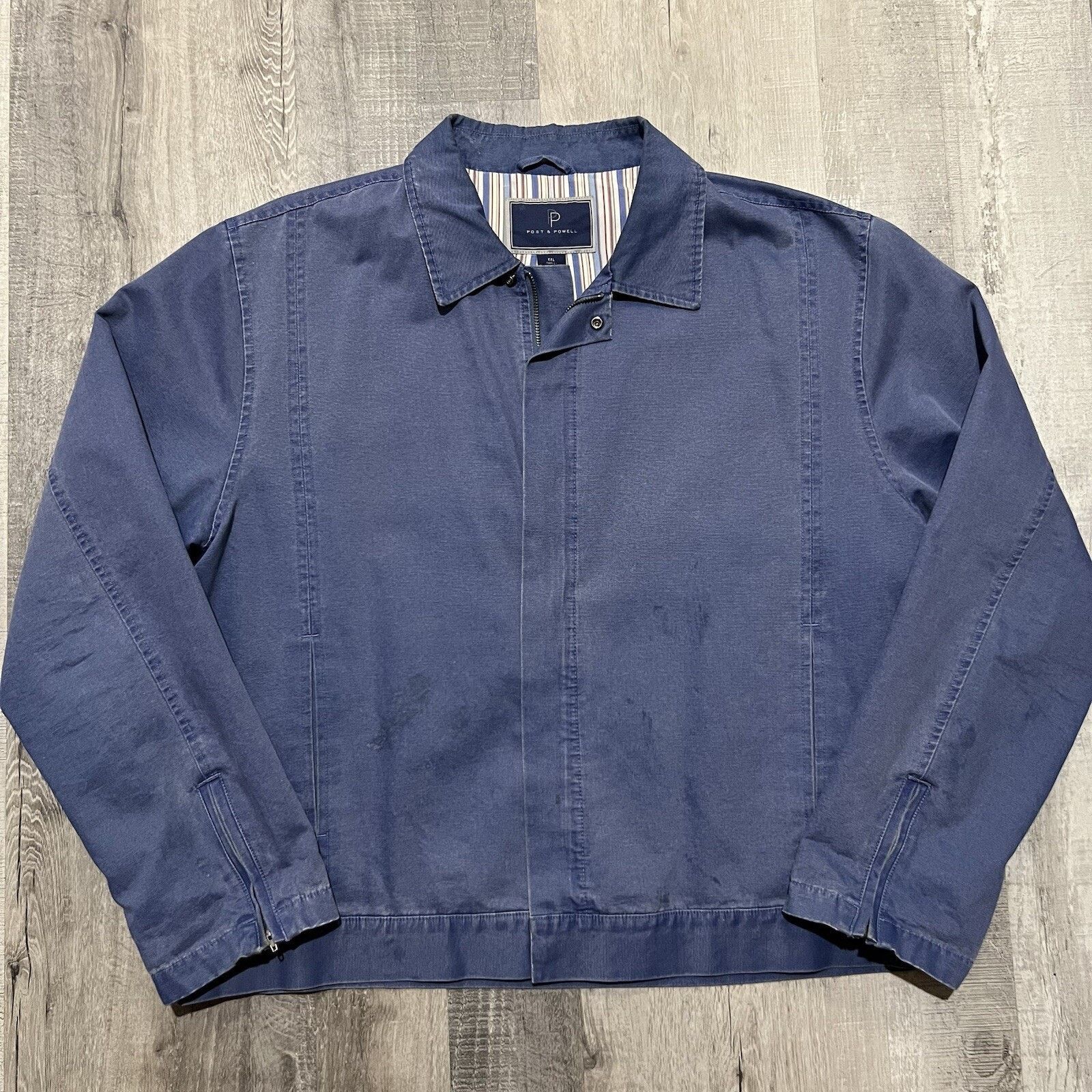 Other POST & POWELL Jacket Men's Cotton Canvas Faded Blue Bomber Size US XXL / EU 58 / 5 - 1 Thumbnail