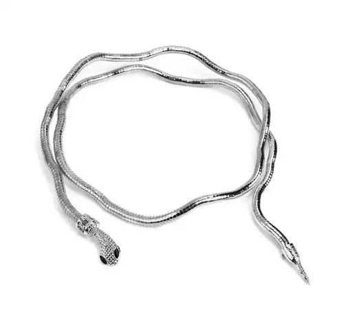 Japanese Brand Michiru x Haya Punk Metal Snake Necklace Chain Unisex Size ONE SIZE - 5 Thumbnail