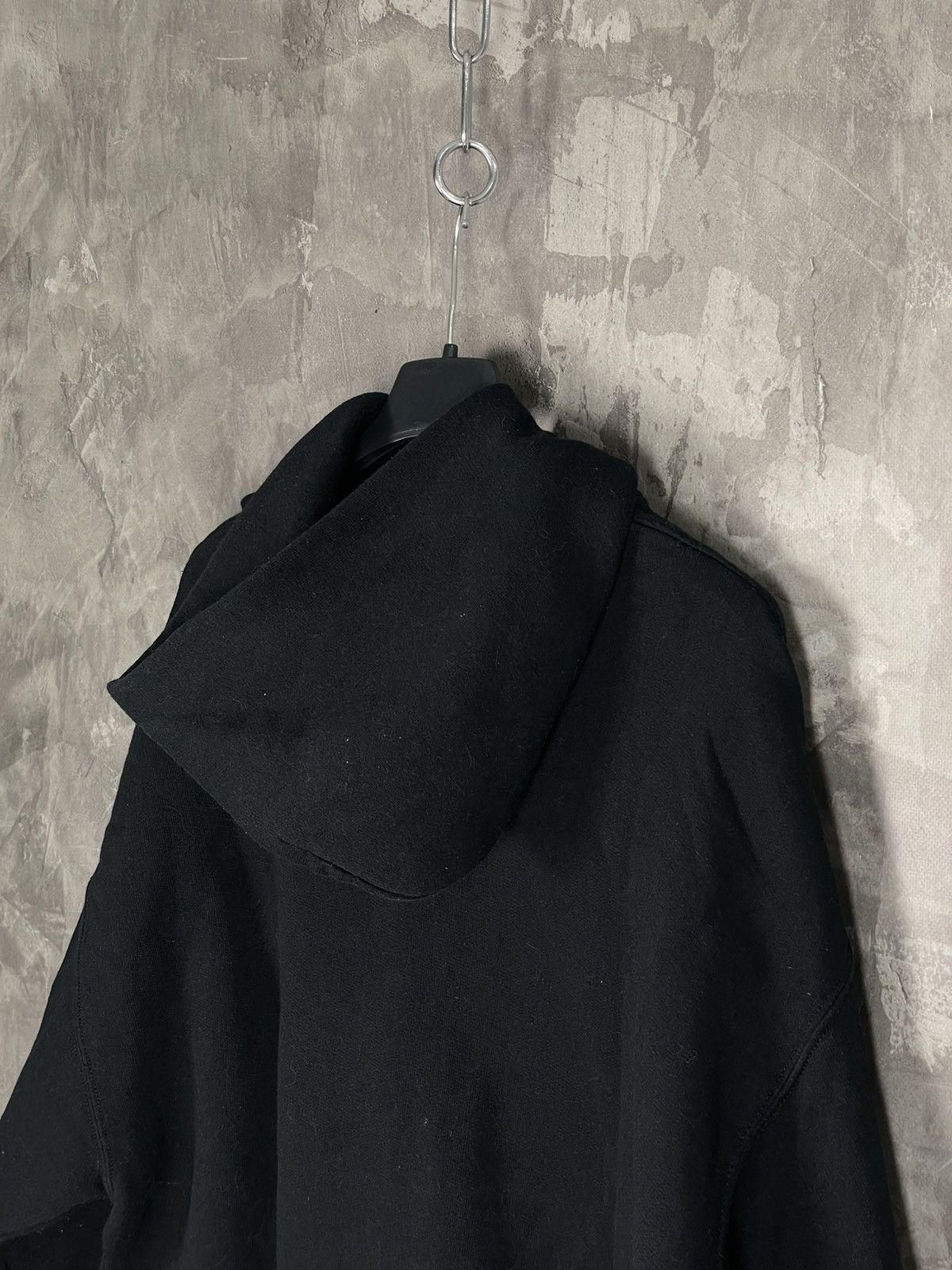 Japanese Brand × Vintage Vintage 90s Fruit Of The Loom Blank Black Hoodie Size US XL / EU 56 / 4 - 9 Thumbnail