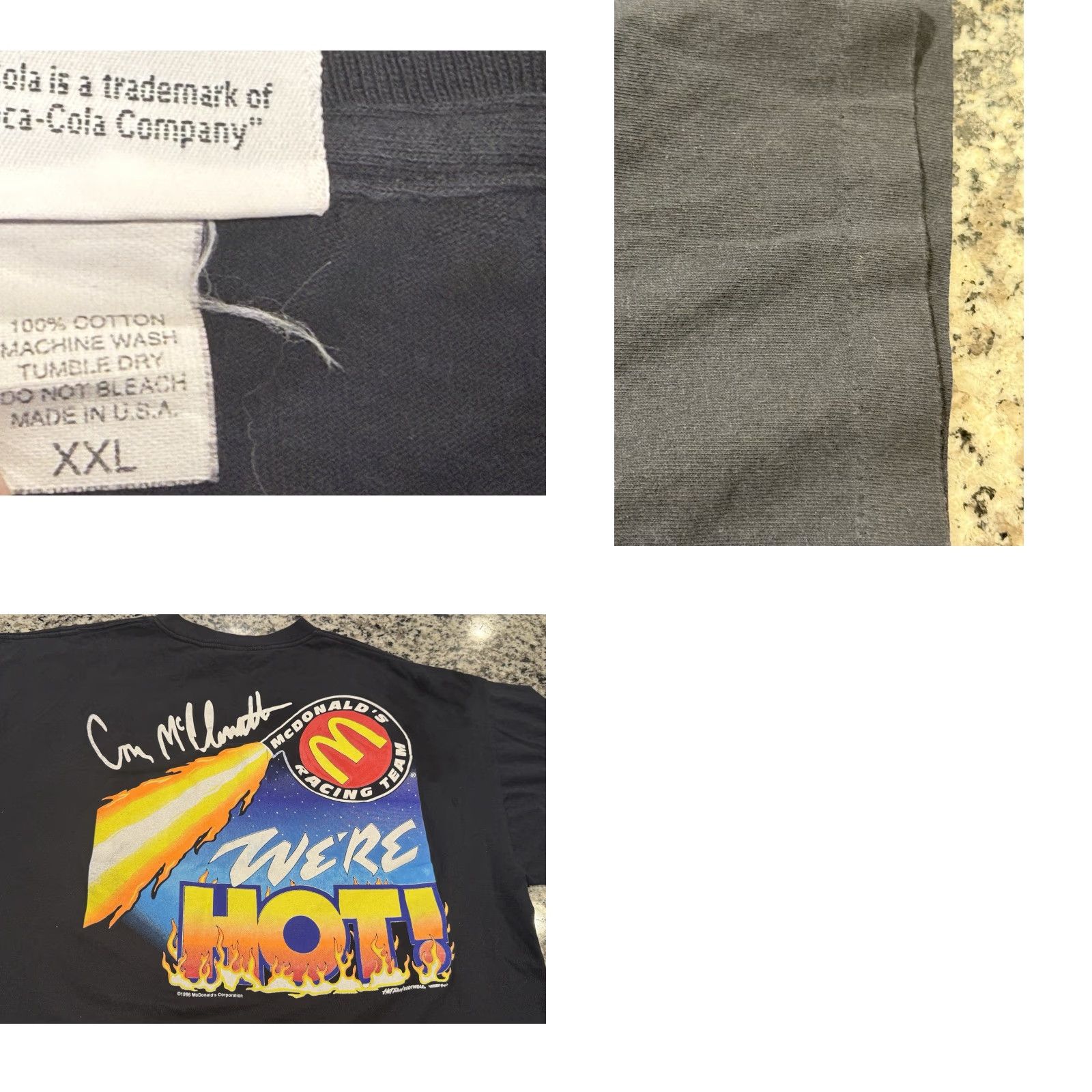 Vintage VINTAGE Kudzu McDonald's Racing Big Mac Attack 2X T-Shirt Men Black Graphic Print 90s Size US XXL / EU 58 / 5 - 8 Thumbnail