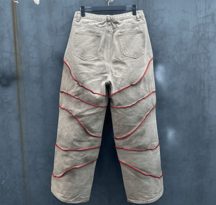 Japanese Brand Embroidery Graphics Loose Jeans Size US 32 / EU 48 - 9 Thumbnail