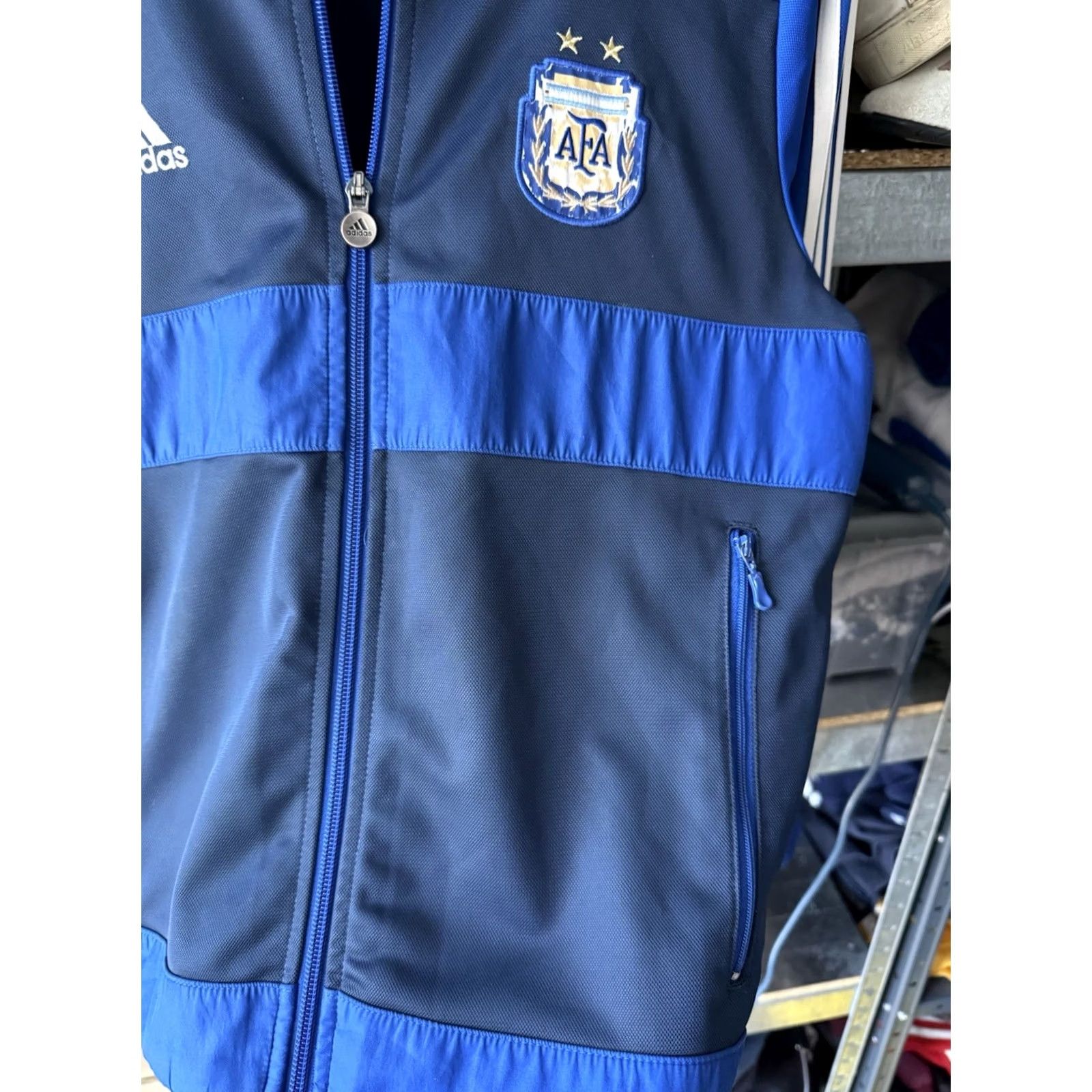 Adidas ARGENTINA 2010 2011 FOOTBALL SOCCER TRACK JACKET adidas P41084 Sz S MEN Size US S / EU 44-46 / 1 - 7 Thumbnail