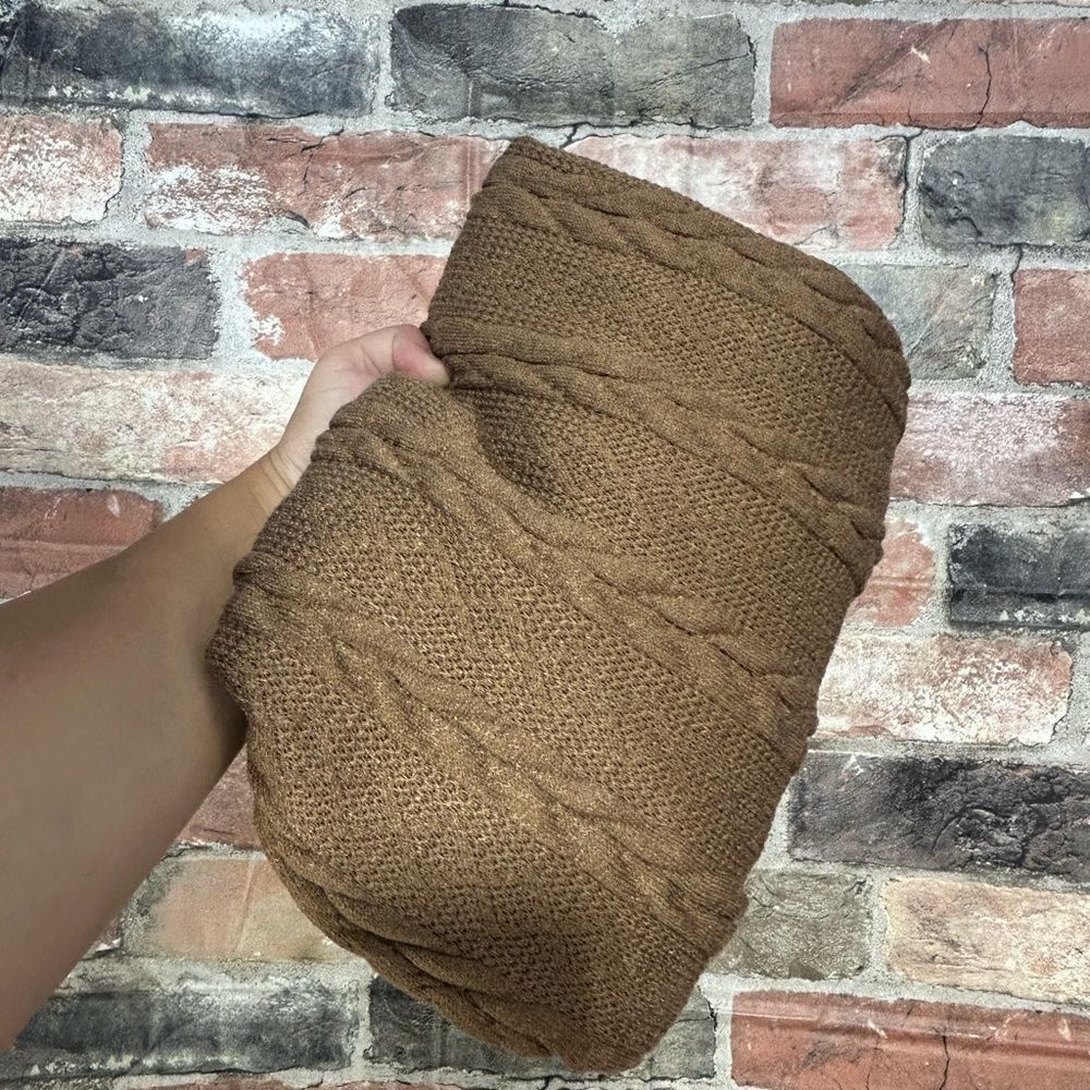 Other 3-D Knit Tan Sweater Dress Medium Size M / US 6-8 / IT 42-44 - 5 Thumbnail
