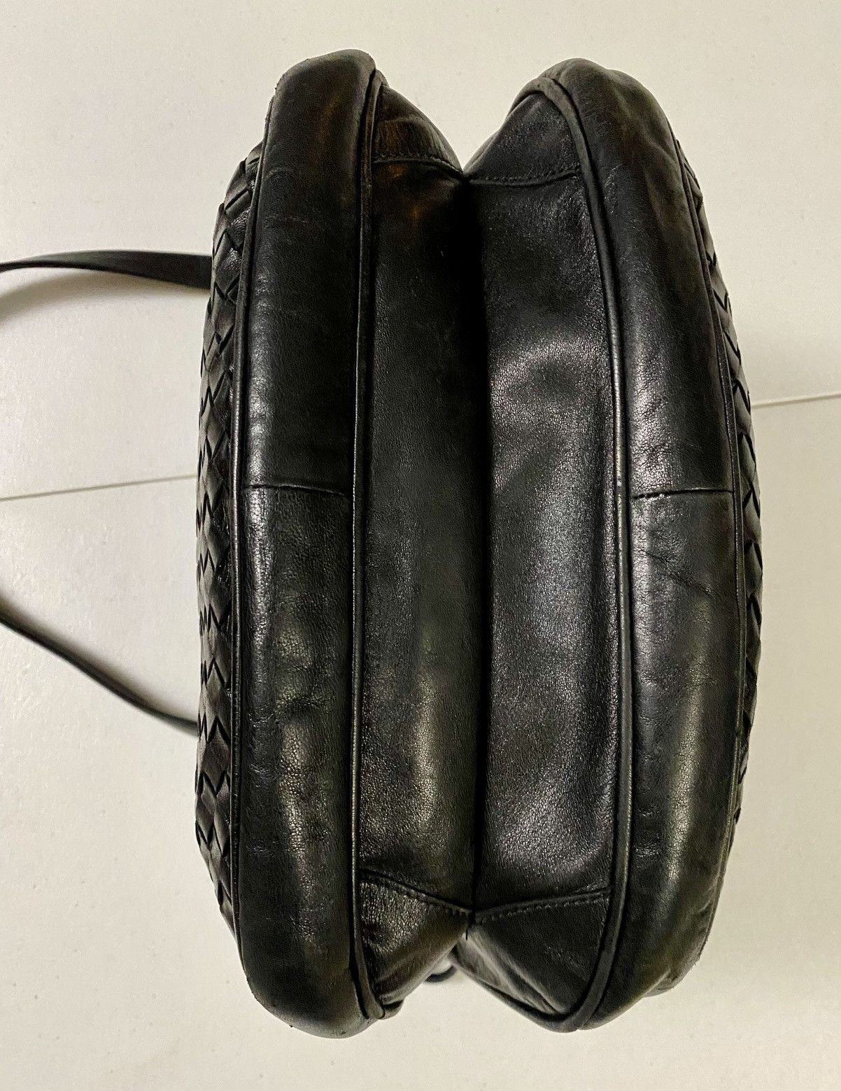 Cole Haan Cole Haan Black Leather Intrecciato Woven Shoulder Bag Size ONE SIZE - 11 Thumbnail