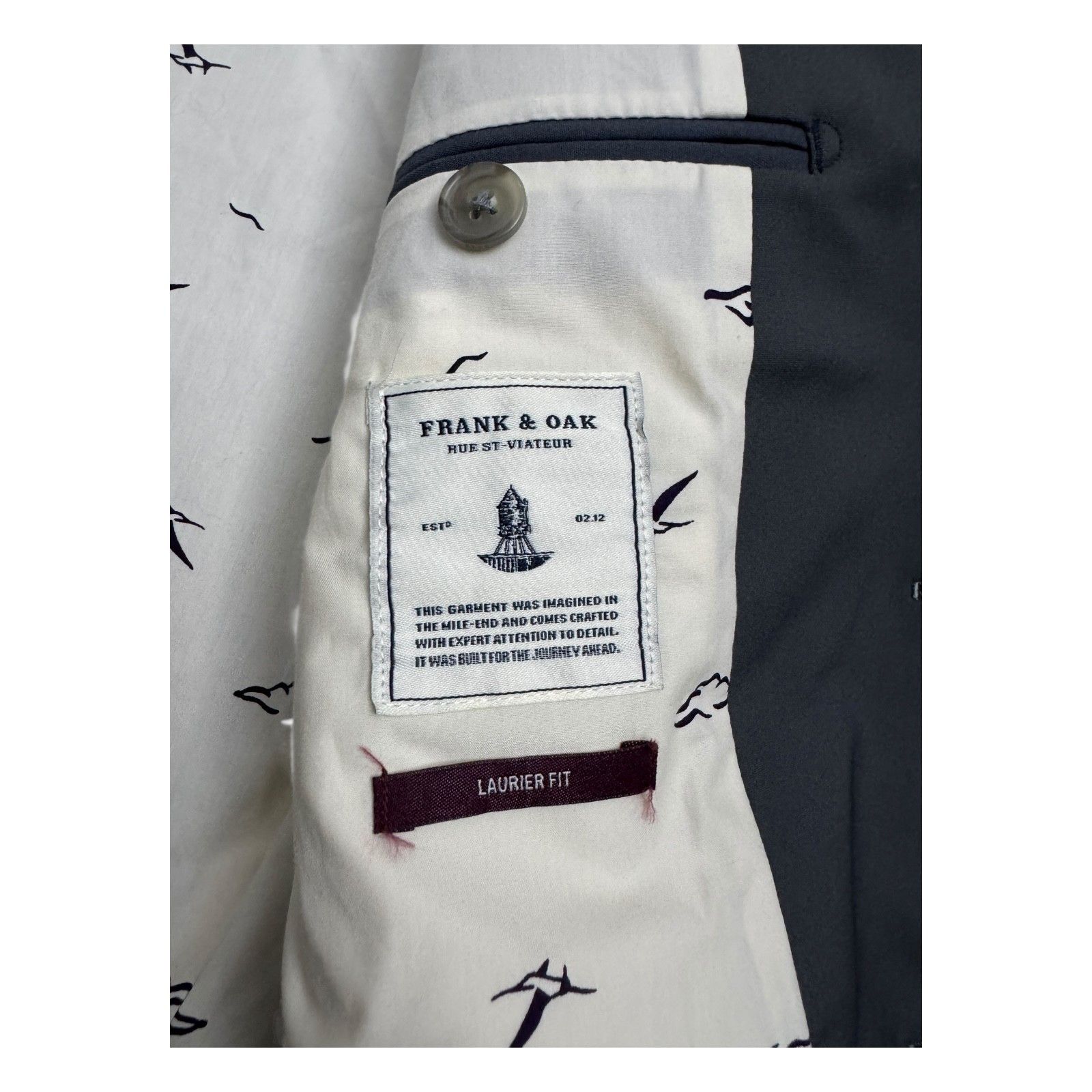 Frank & Oak FRANK & OAK Laurier Fit Business Casual Blazer Jacket 42 Size 42R - 3 Thumbnail