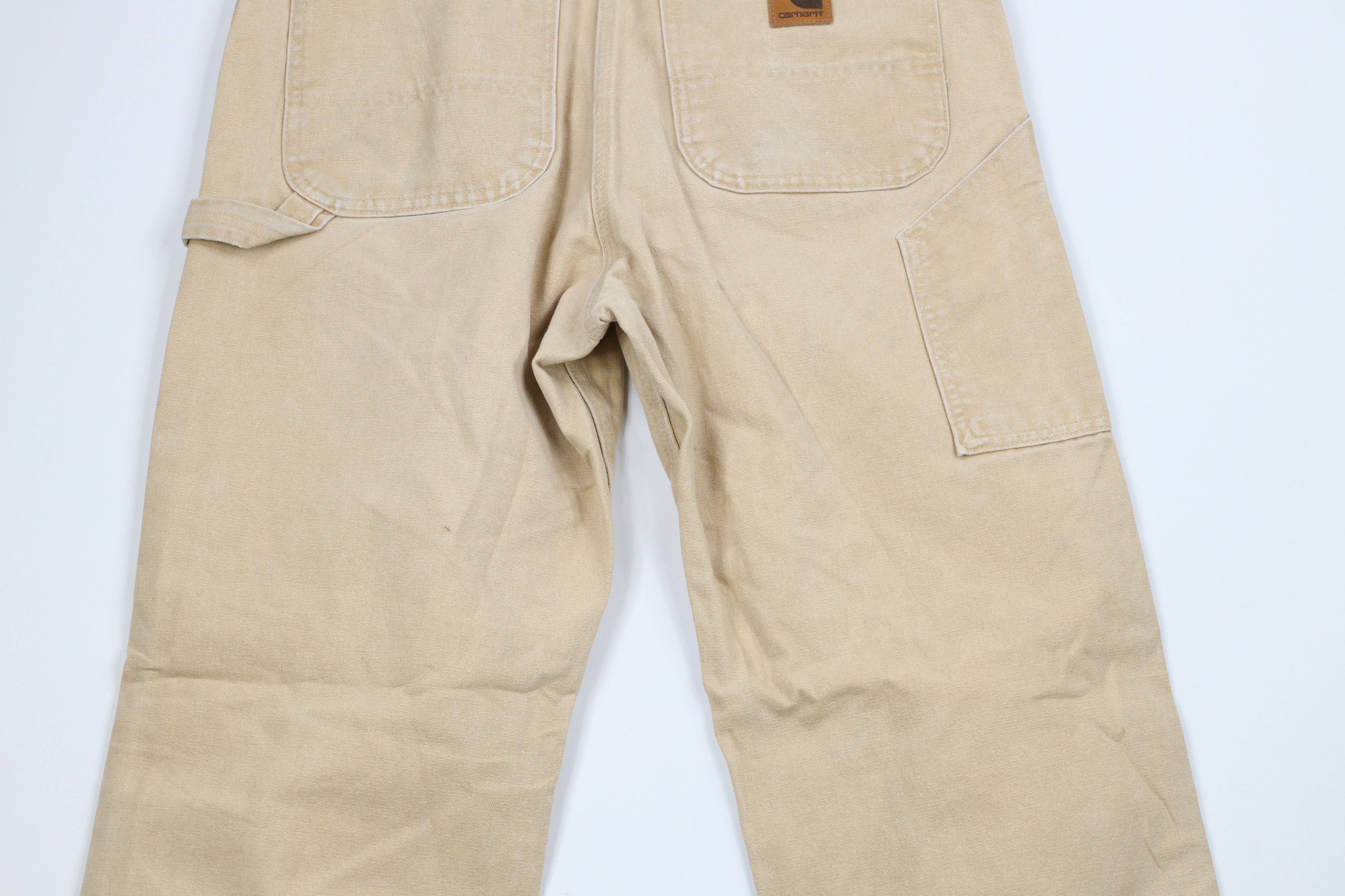 Carhartt × Vintage Vintage 90s Carhartt Out Wide Leg Canvas Pants Beige USA Size US 34 / EU 50 - 12 Thumbnail