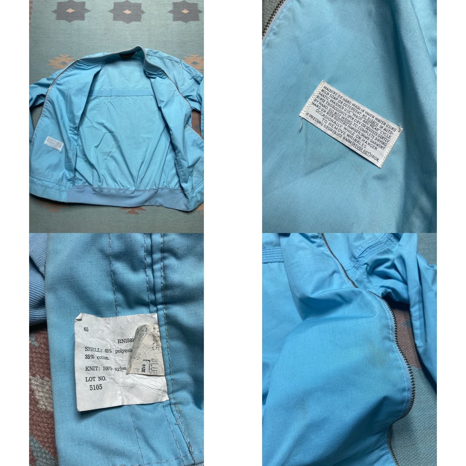 Sears VINTAGE Sears Work Jacket Cotton Blend Bomber Zip Blue Medium Tall Men M Jacket Size US M / EU 48-50 / 2 - 9 Thumbnail