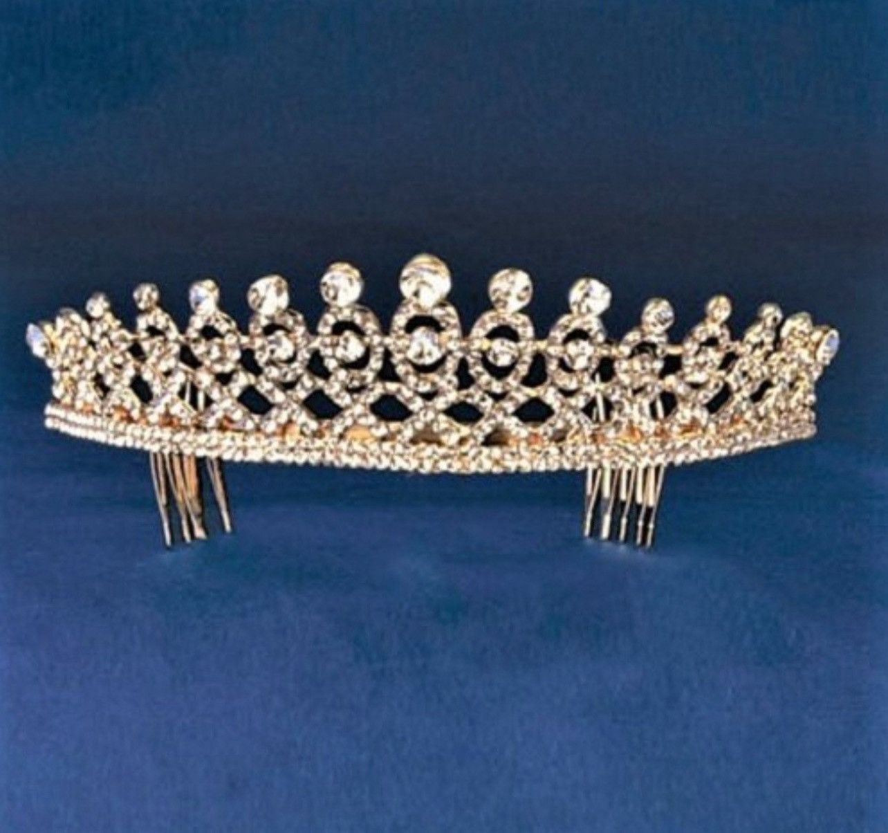 Other Elegant Gold Rhinestone Crown Tiara for All Occasions Gift Size ONE SIZE - 1 Preview