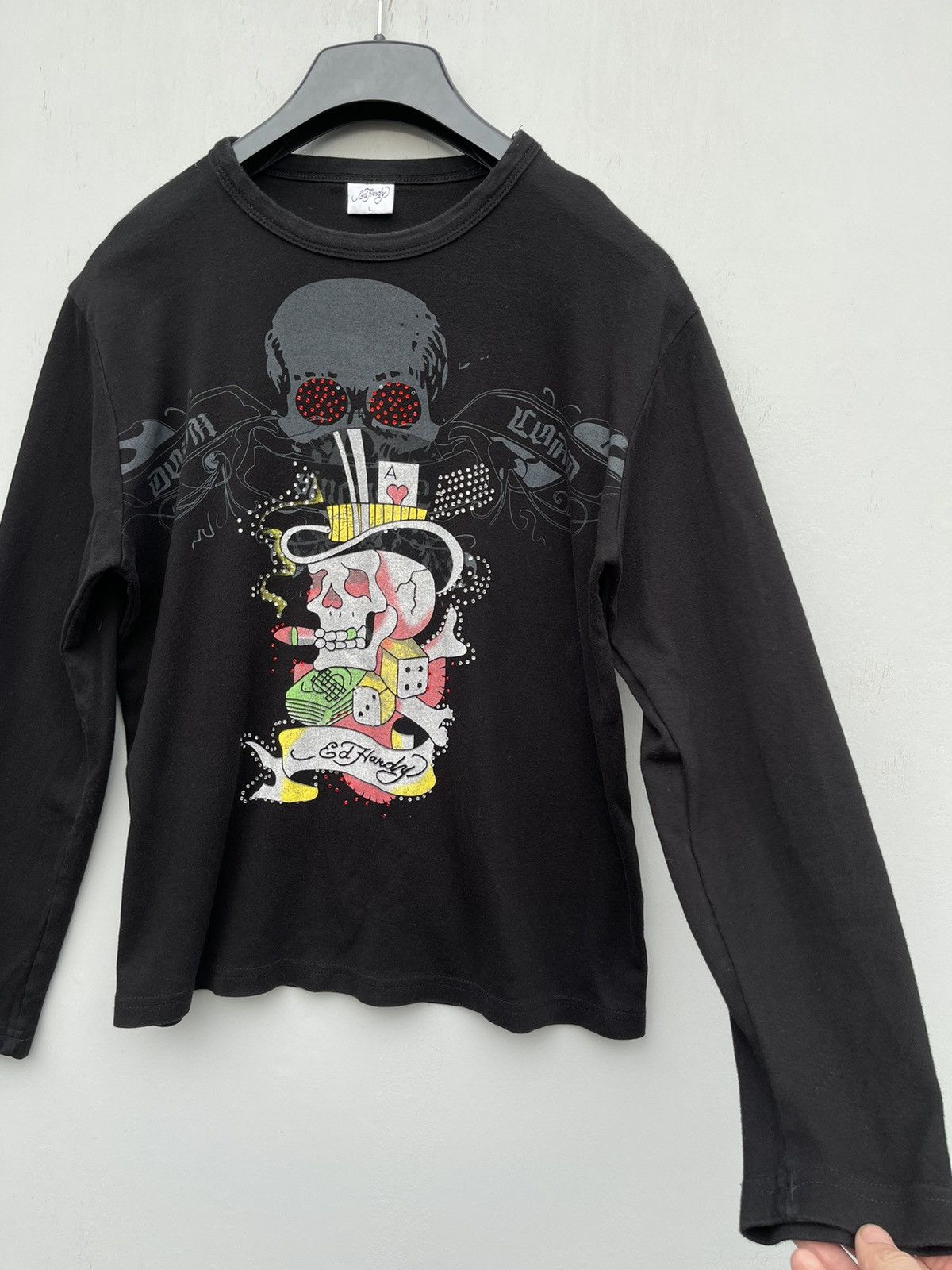 Affliction Ed Hardy Big Print Rhinestones Y2k Street Style Long Sleeve Size US M / EU 48-50 / 2 - 8 Thumbnail