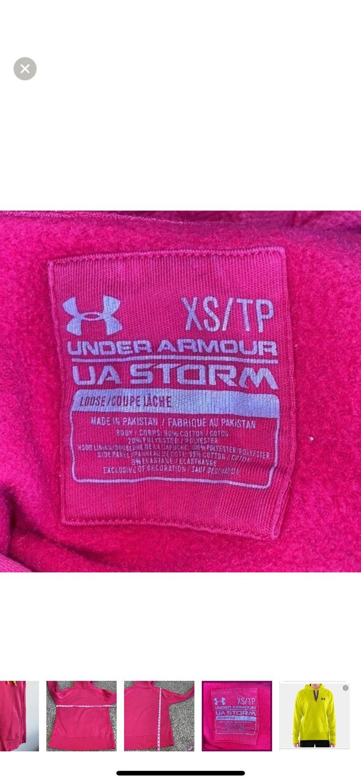Under Armour Under armour XS pink stone hoodie Size XS / US 0-2 / IT 36-38 - 5 Thumbnail