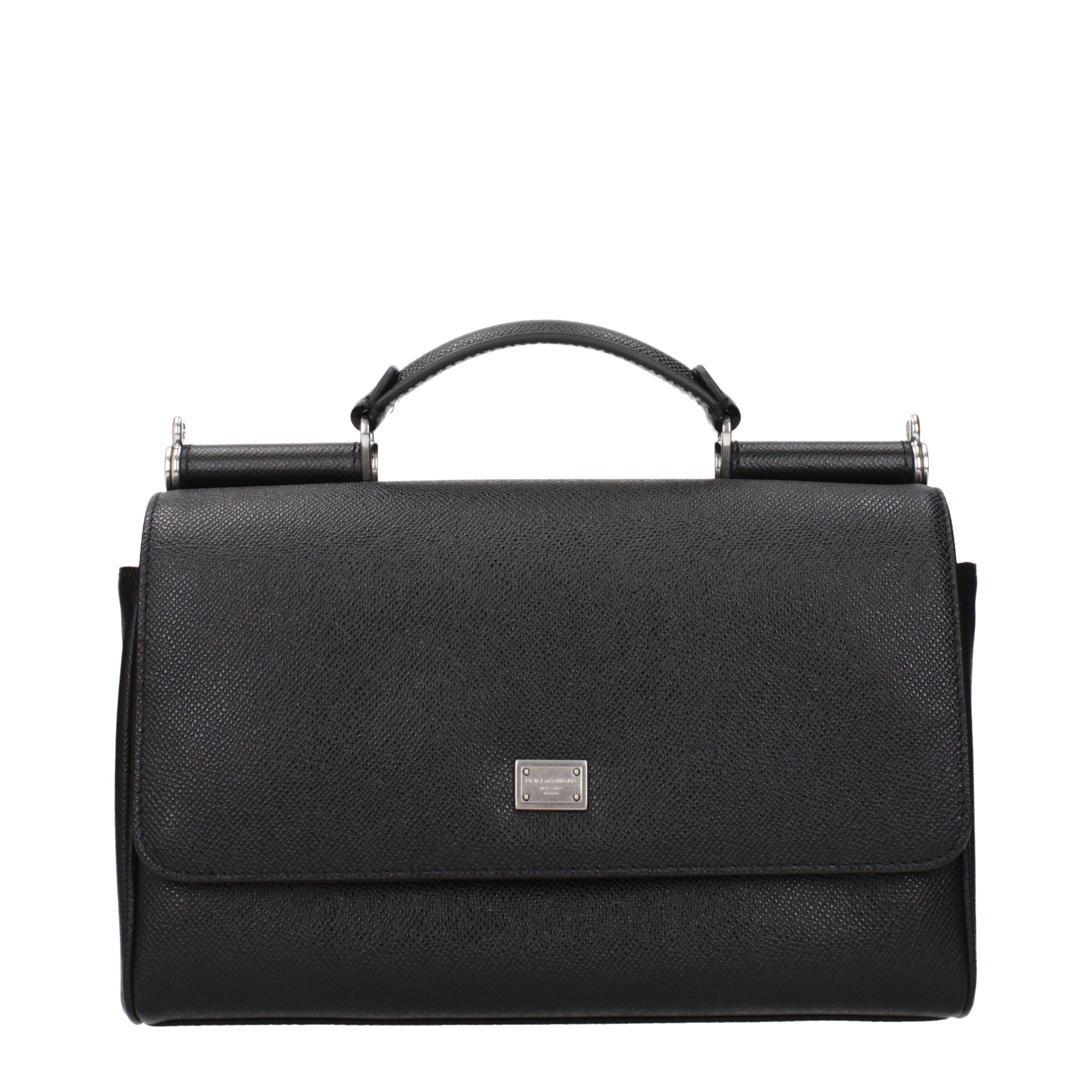 Dolce & Gabbana Dolce&Gabbana Handbags Men Leather Black Size ONE SIZE - 1 Thumbnail