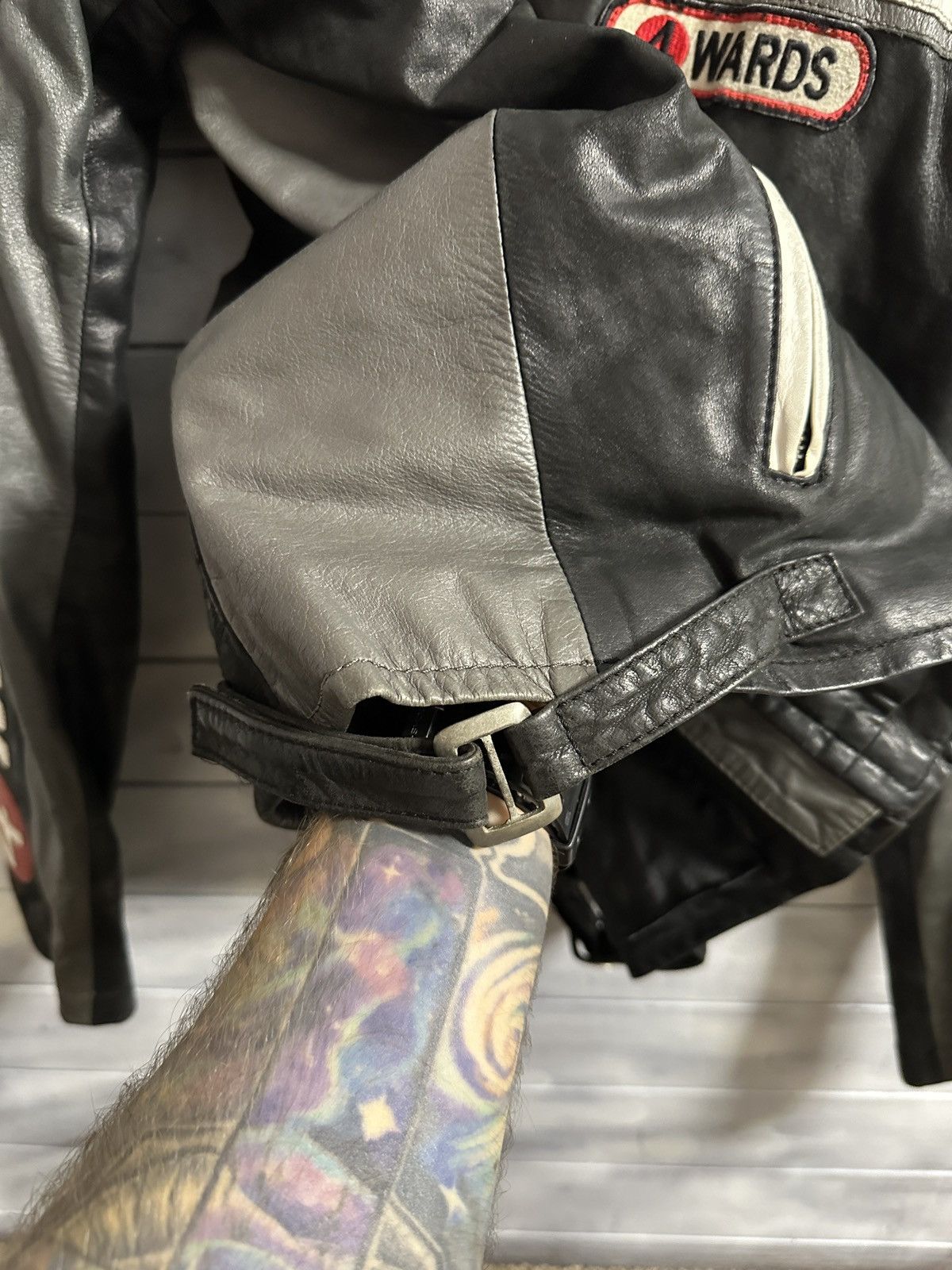 Other Rare 4 Wards Leather Jacket Racing Motorcycle Size US M / EU 48-50 / 2 - 10 Thumbnail