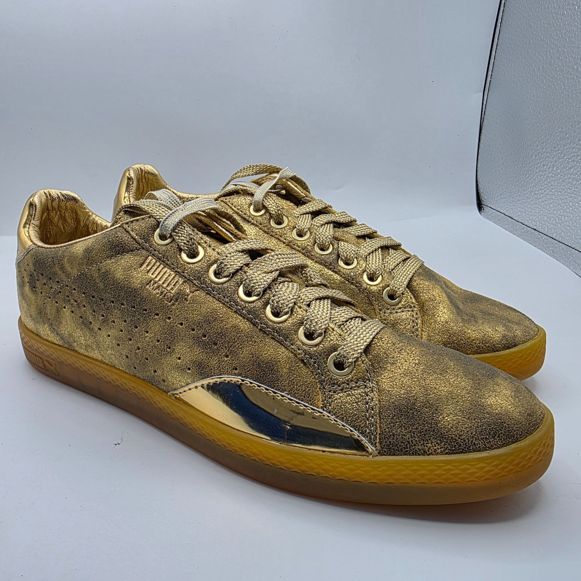 Puma Puma Match Lo Gold Womens Size 8.5 Sneaker Shoes Casual Walk Size US 8.5 / IT 38.5 - 1 Thumbnail