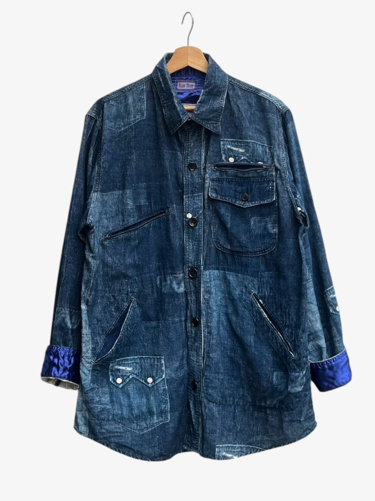 Blue Blue Japan Archive Blue Blue Japan Pockets Printed Long Sleeve Shirt Size US M / EU 48-50 / 2 - 2 Thumbnail